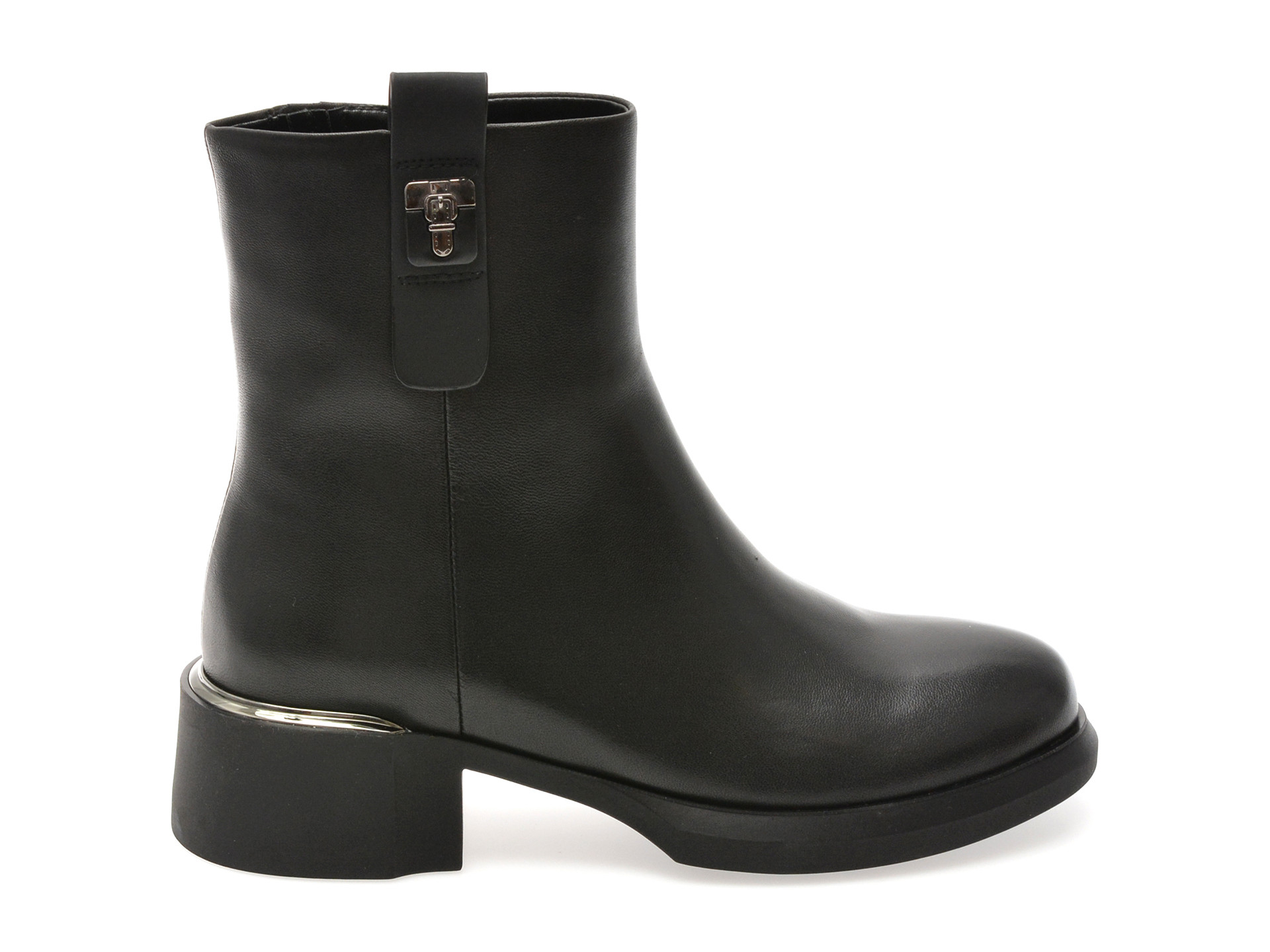 Ghete ALDO negre, AT91, din piele naturala