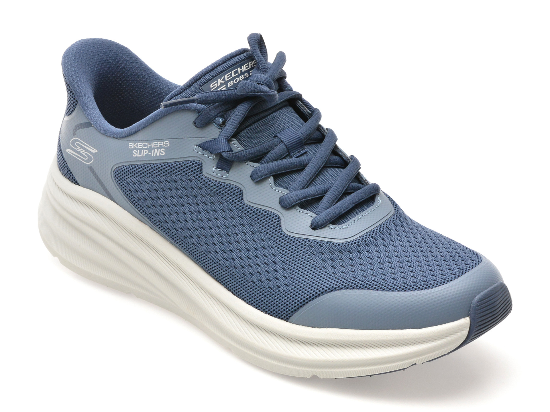 Pantofi sport SKECHERS bleumarin, BOBS SKILLZ, din material textil