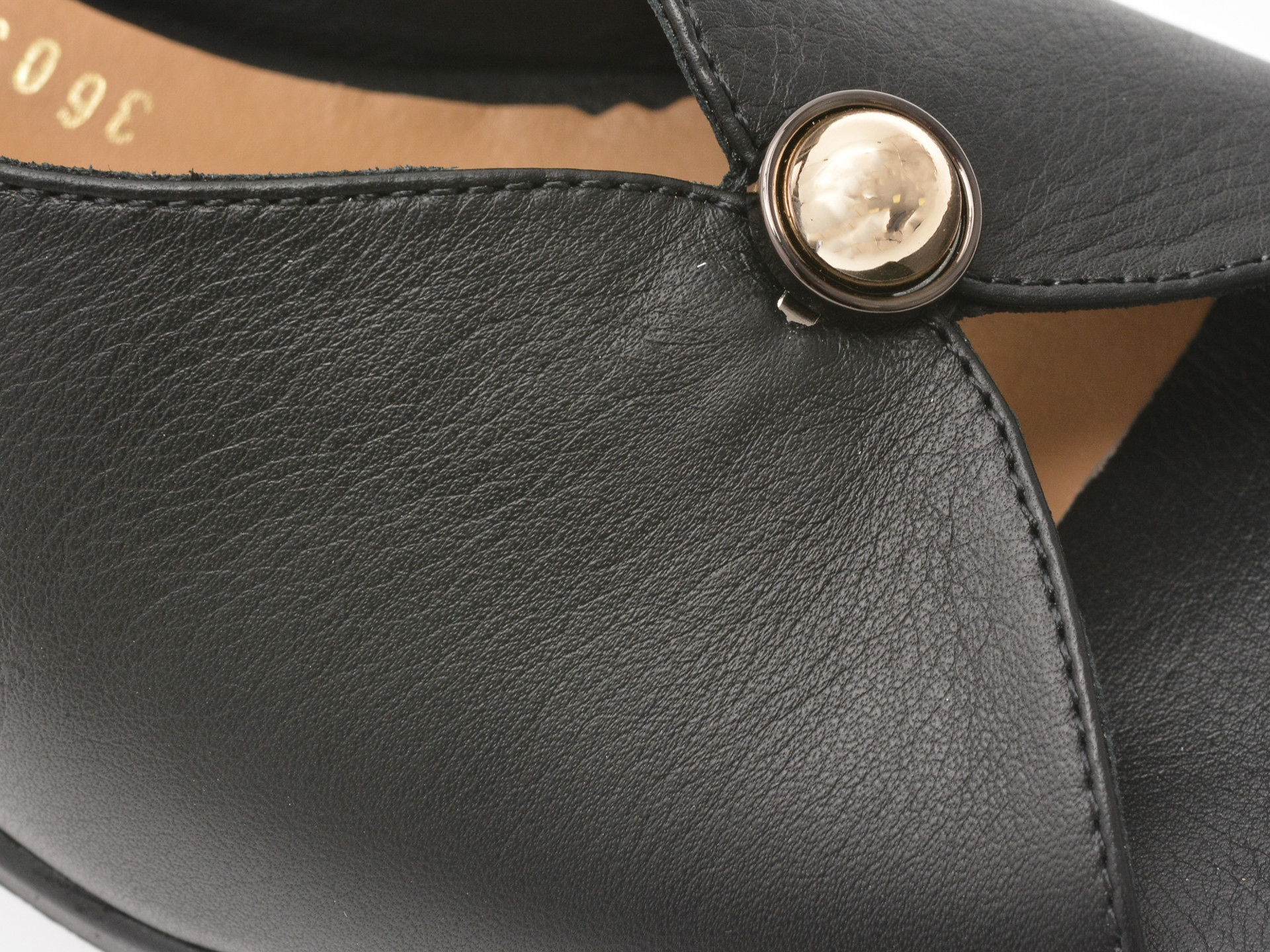 Sandale IMAGE negre, 4493603, din piele naturala