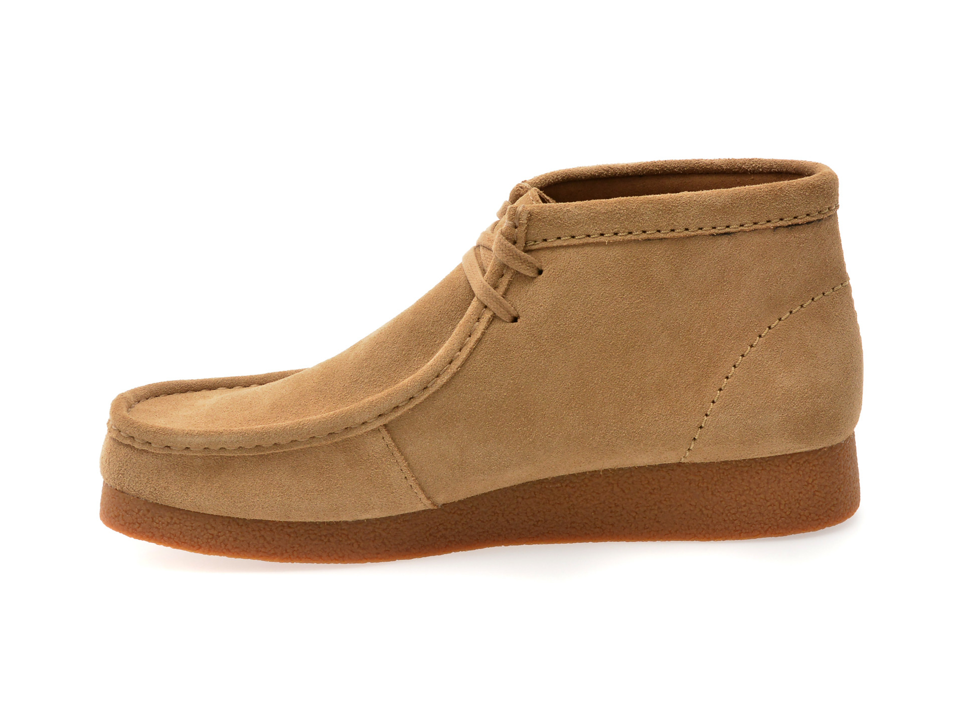 Ghete CLARKS gri, WALLABEE EVO BT, din piele intoarsa