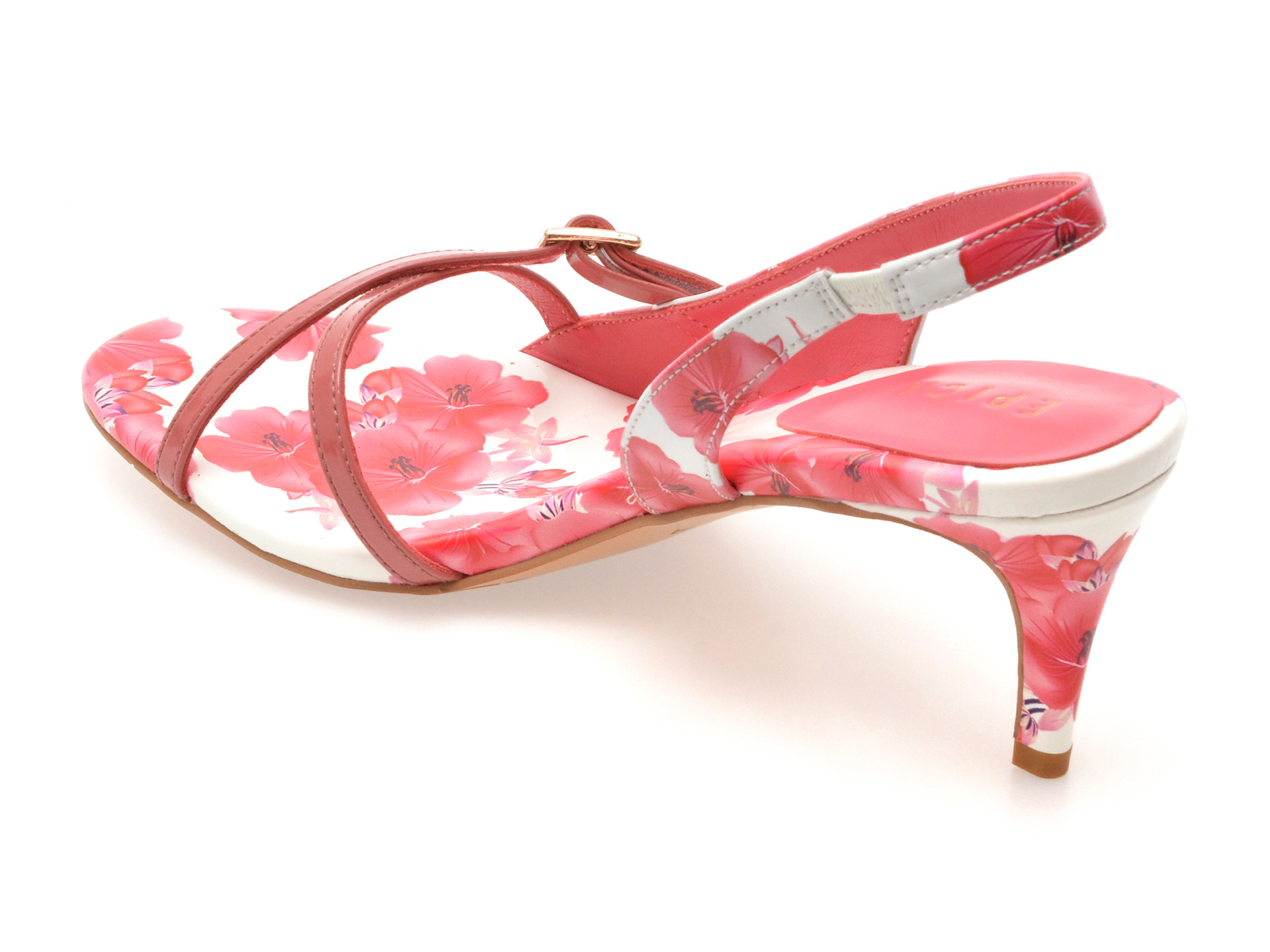 Sandale elegante EPICA fucsia, EB629, din piele naturala