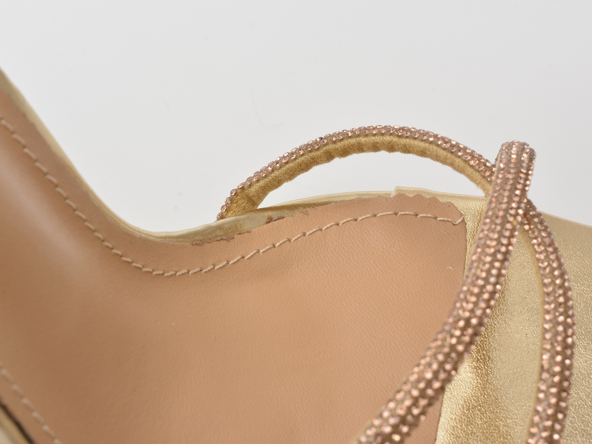 Sandale elegante EPICA aurii, 82941, din material textil