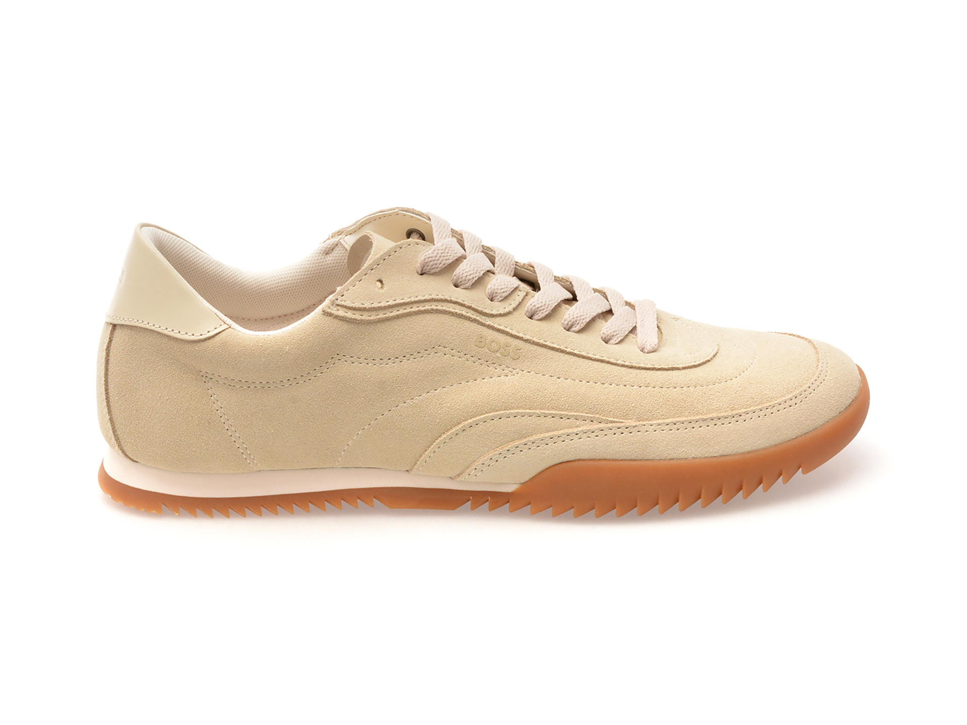 Pantofi sport BOSS bej, 8707, din piele intoarsa