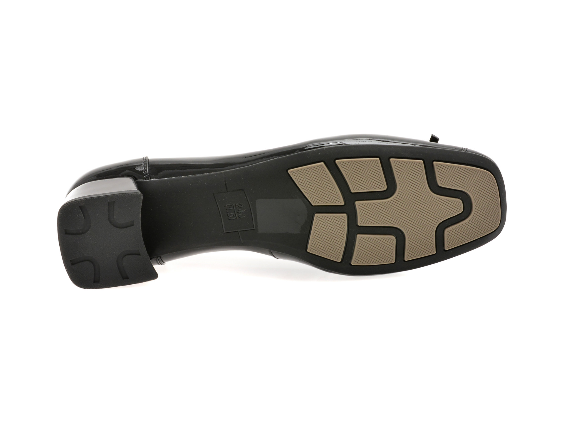 Balerini EPICA negri, 1D5563, din piele naturala lacuita