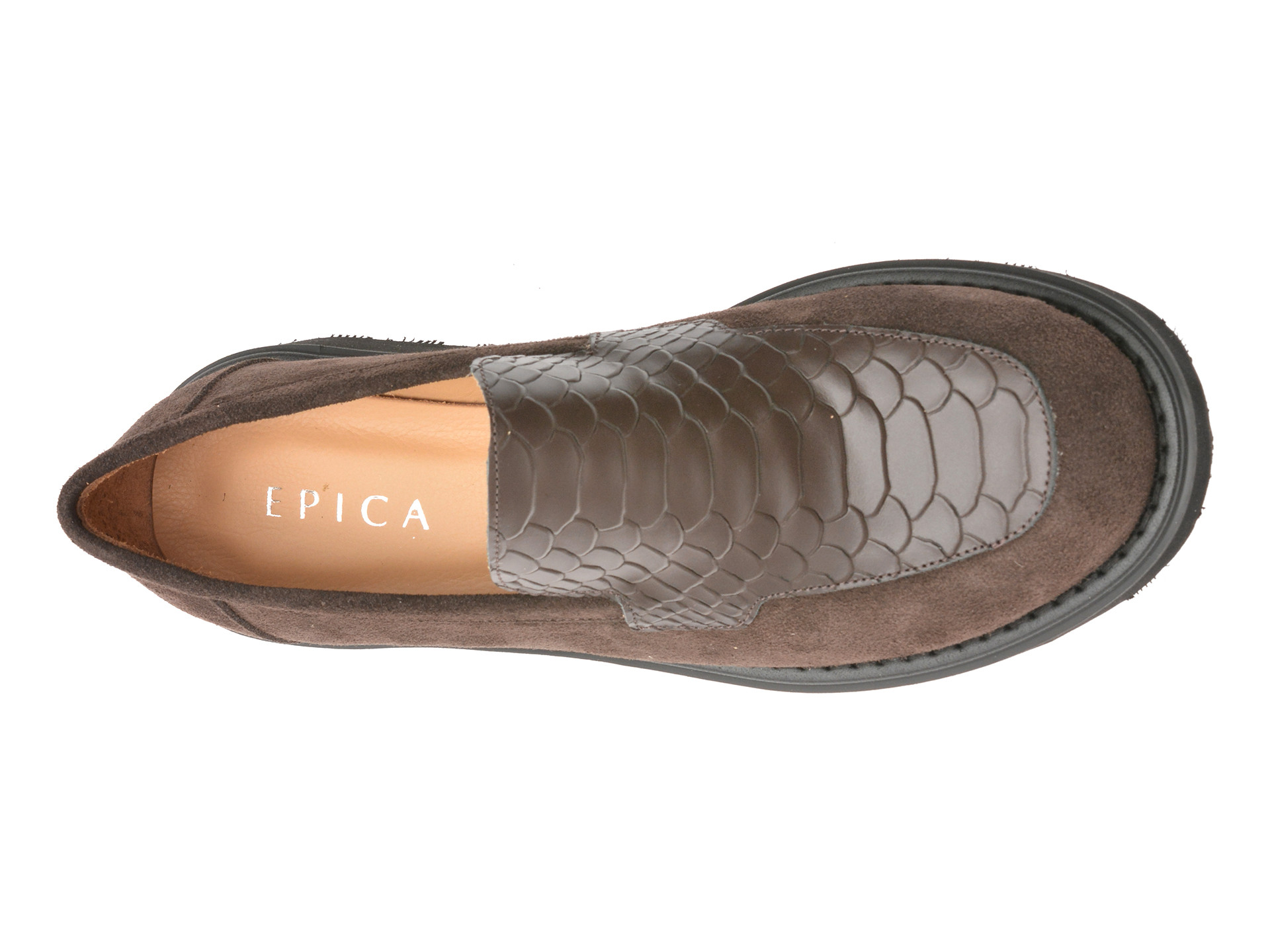 Mocasini EPICA maro, 3154368, din piele intoarsa