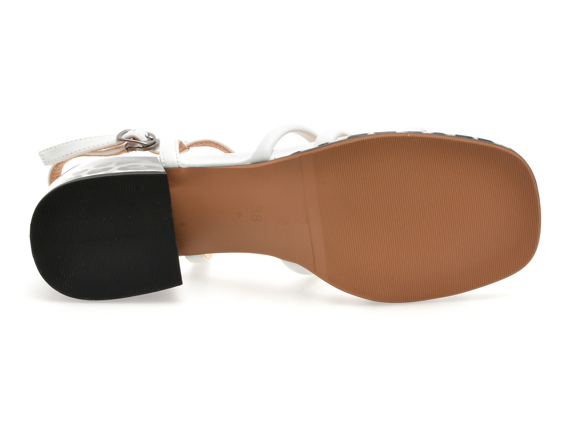 Sandale EPICA albe, 291298, din piele naturala