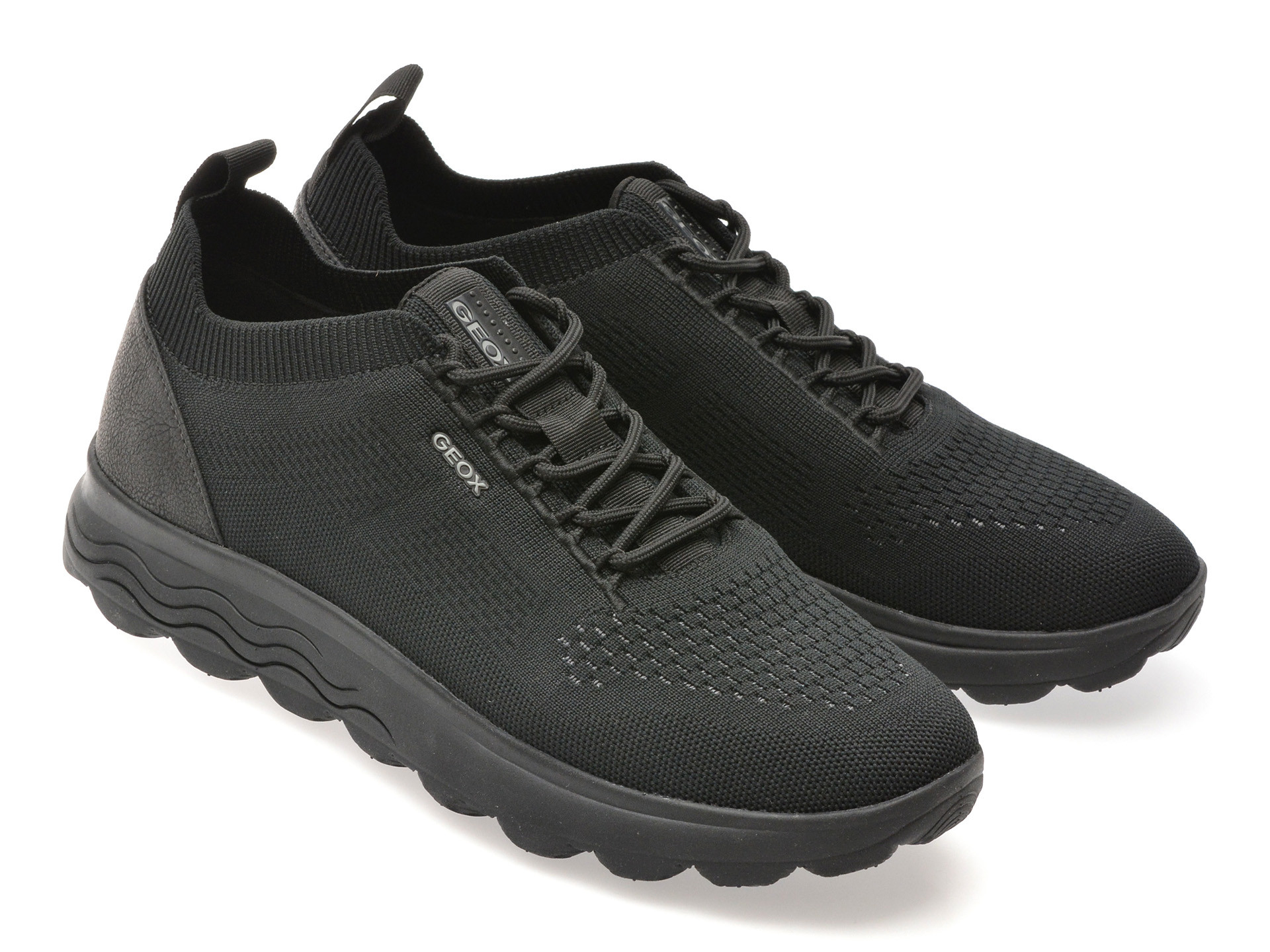 Pantofi sport GEOX negri, U15BYA, din material textil