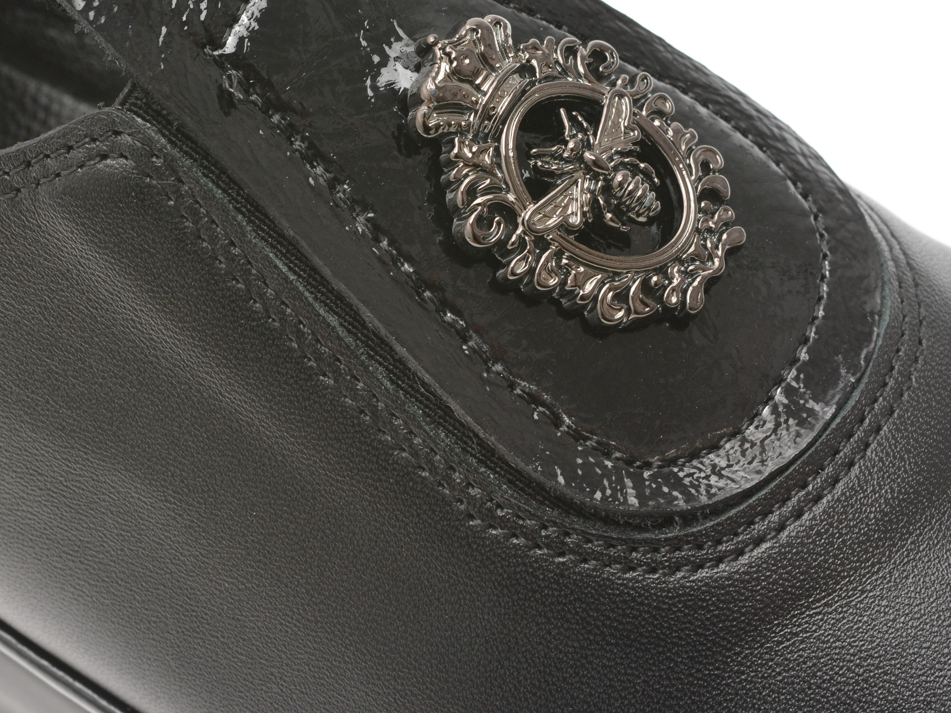 Pantofi IMAGE negri, 1066015, din piele naturala