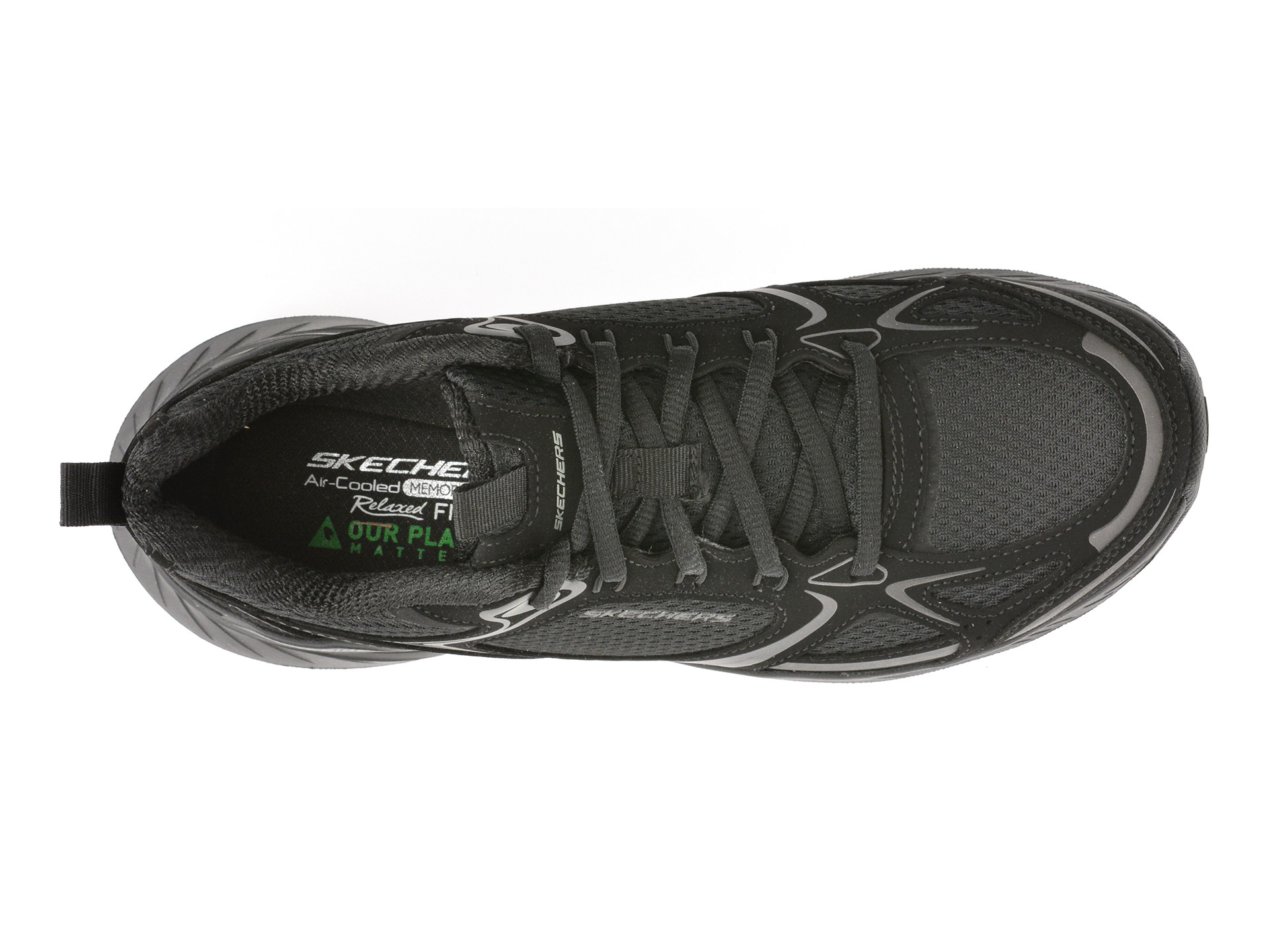 Pantofi sport SKECHERS negri, EDGERIDE, din material textil