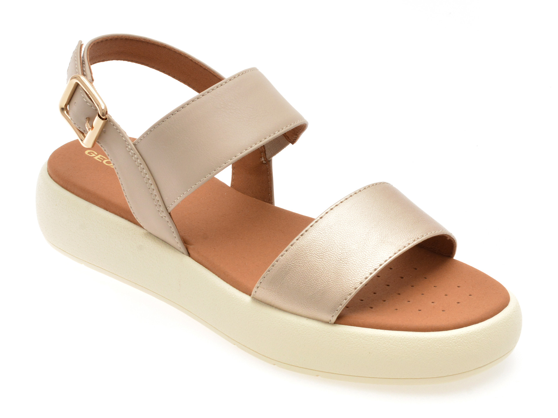 Sandale GEOX bej, D550NA, din piele ecologica