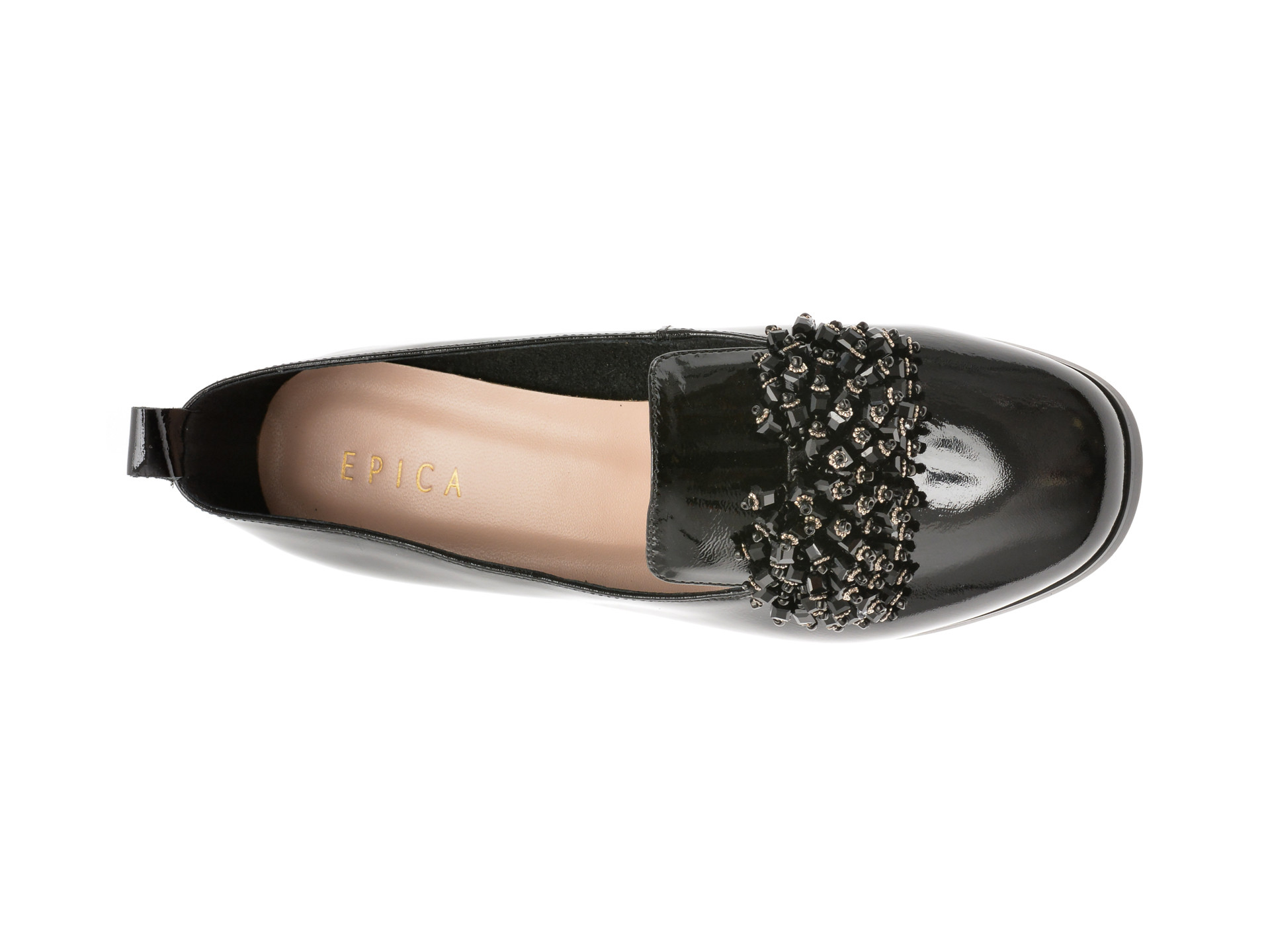 Pantofi EPICA negri, 3433, din piele naturala lacuita