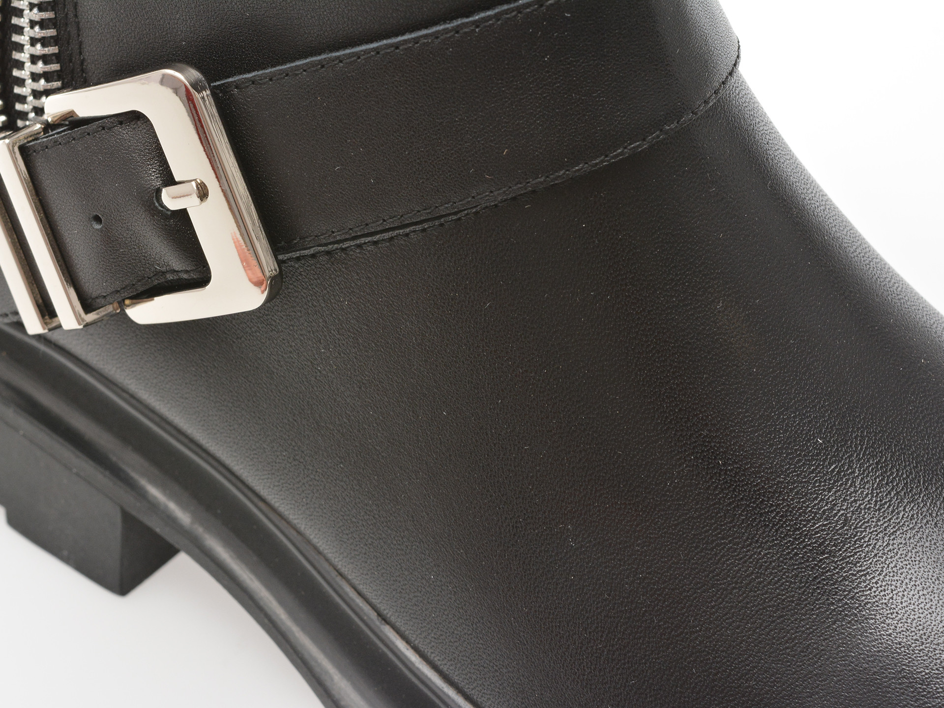 Ghete ALDO negre, D525, din piele naturala