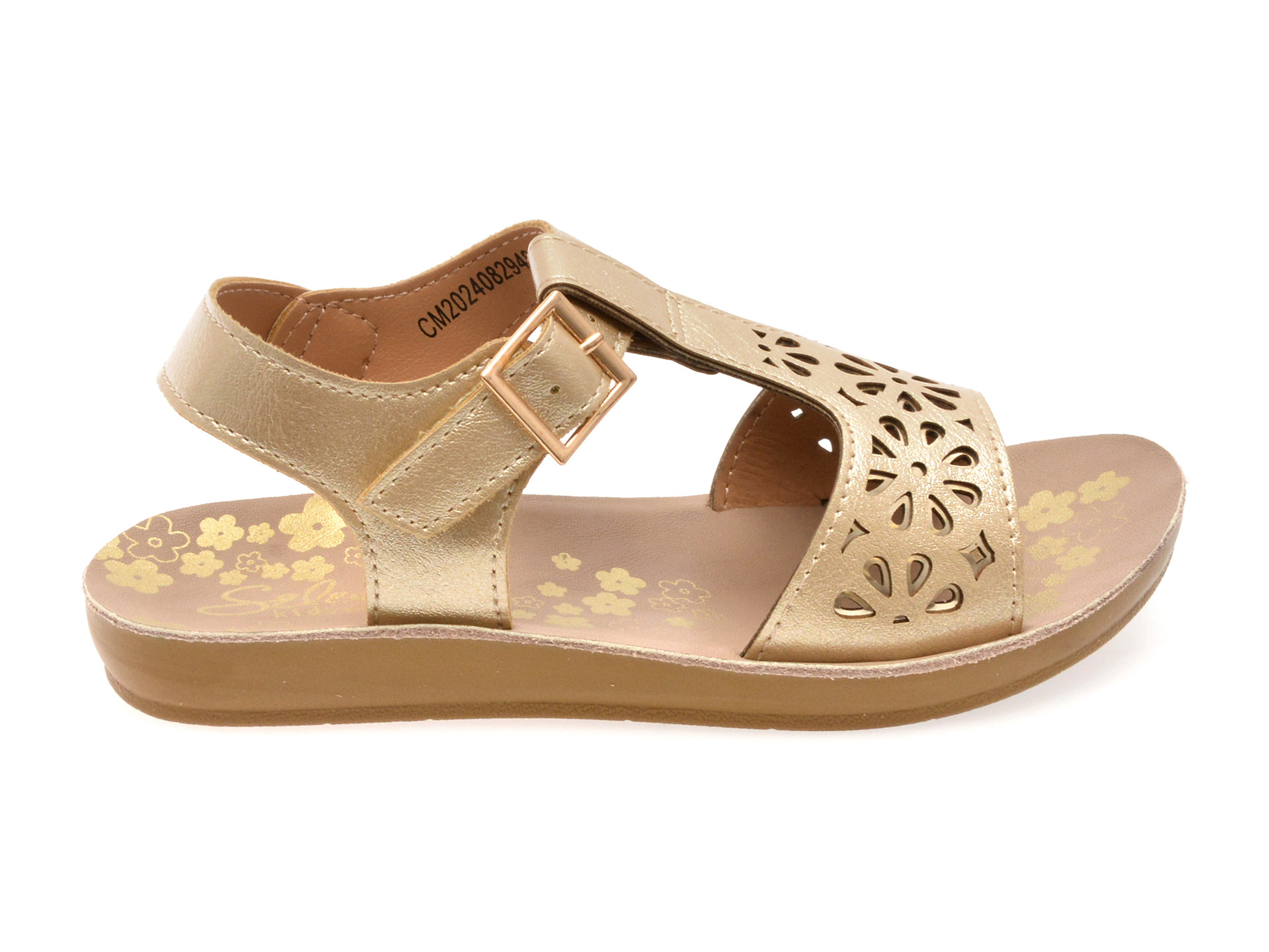 Sandale SELECTION KIDS aurii, 82949, din piele ecologica