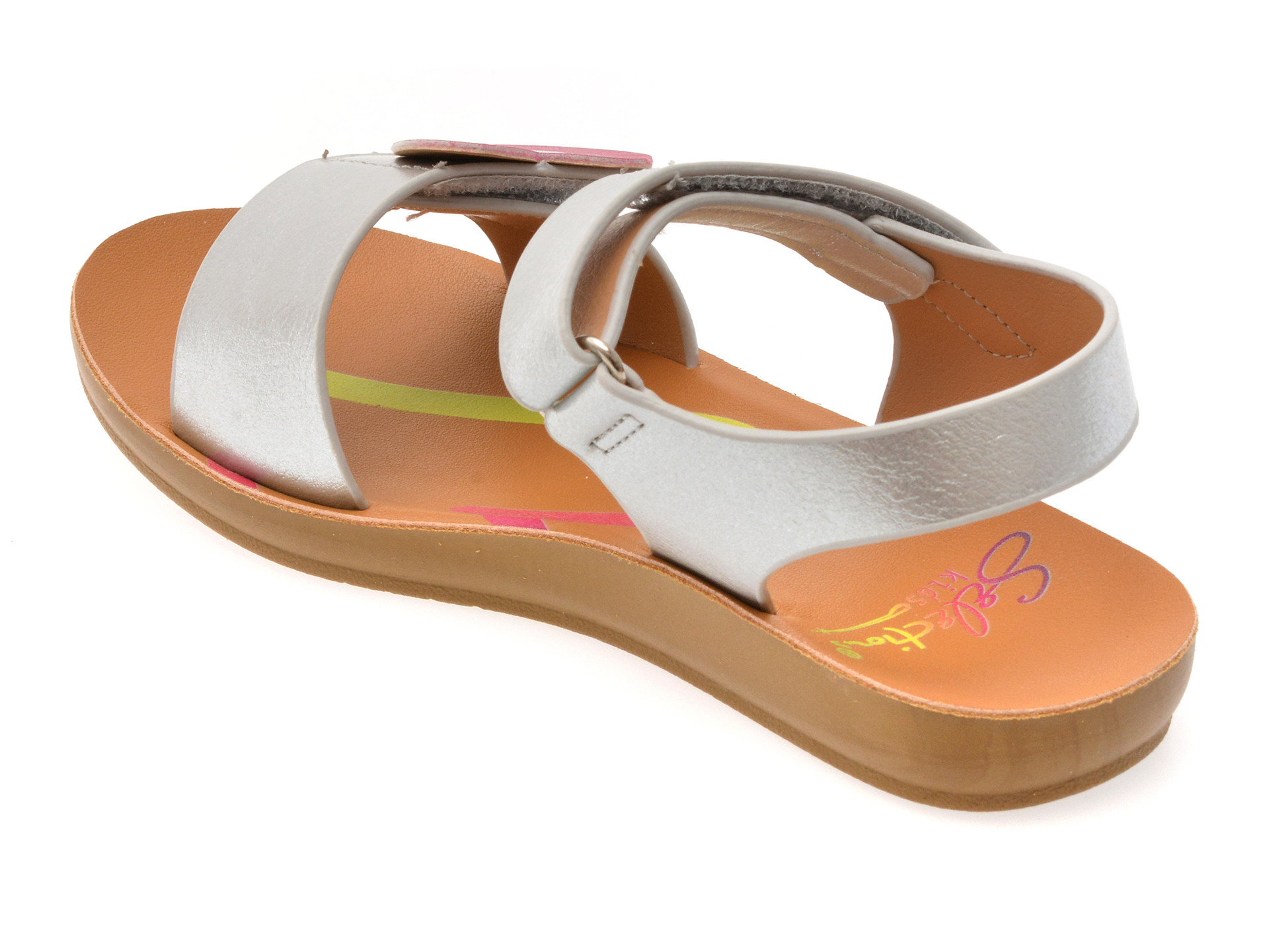Sandale SELECTION KIDS argintii, 82948, din piele ecologica