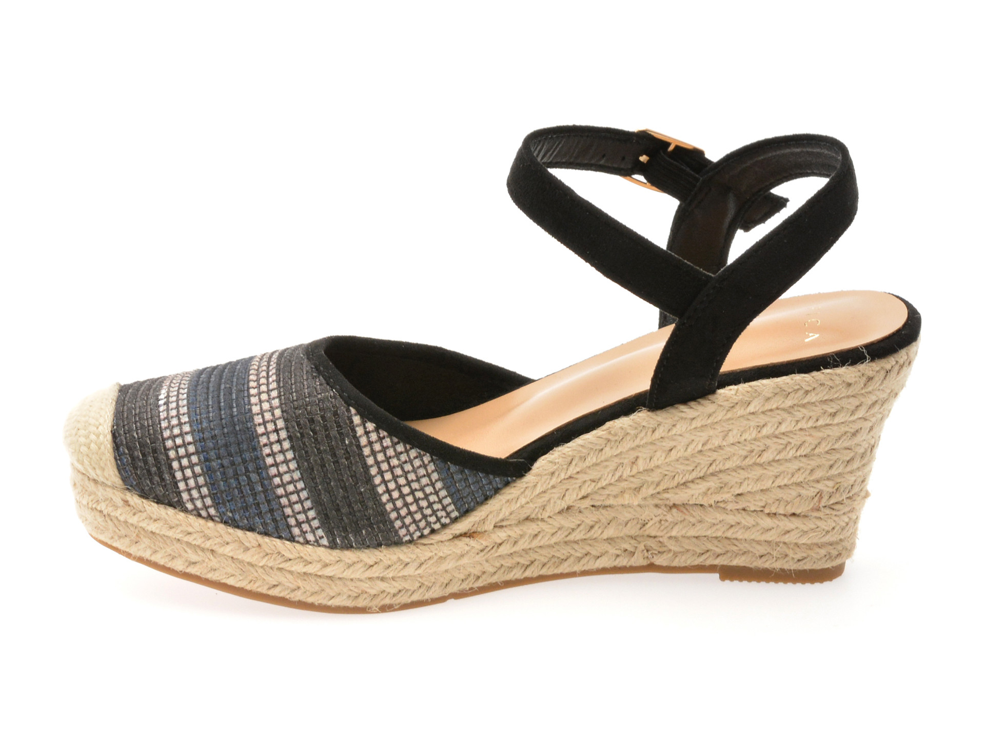 Pantofi EPICA negri, 82914, din piele ecologica