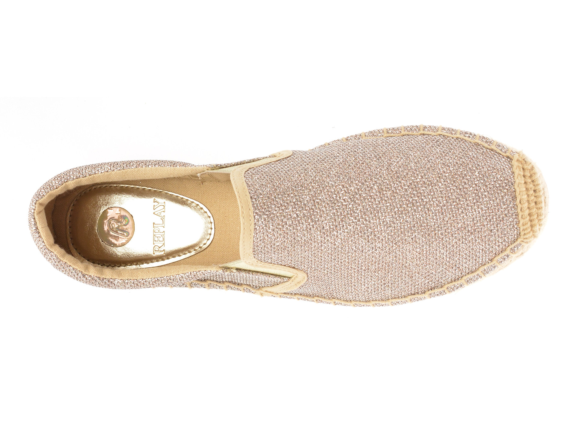Pantofi REPLAY aurii, WF2226S, din material textil