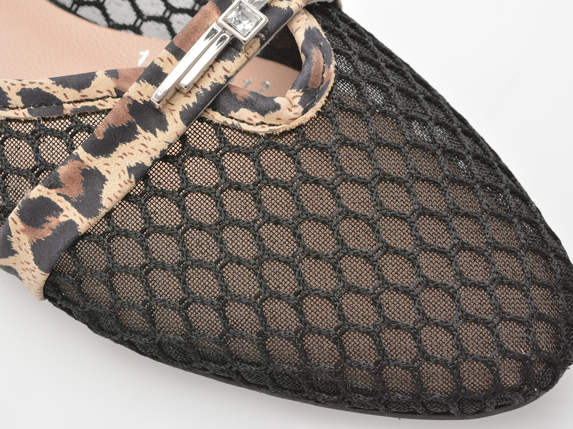 Balerini IMAGE negri, 4411581, din material textil