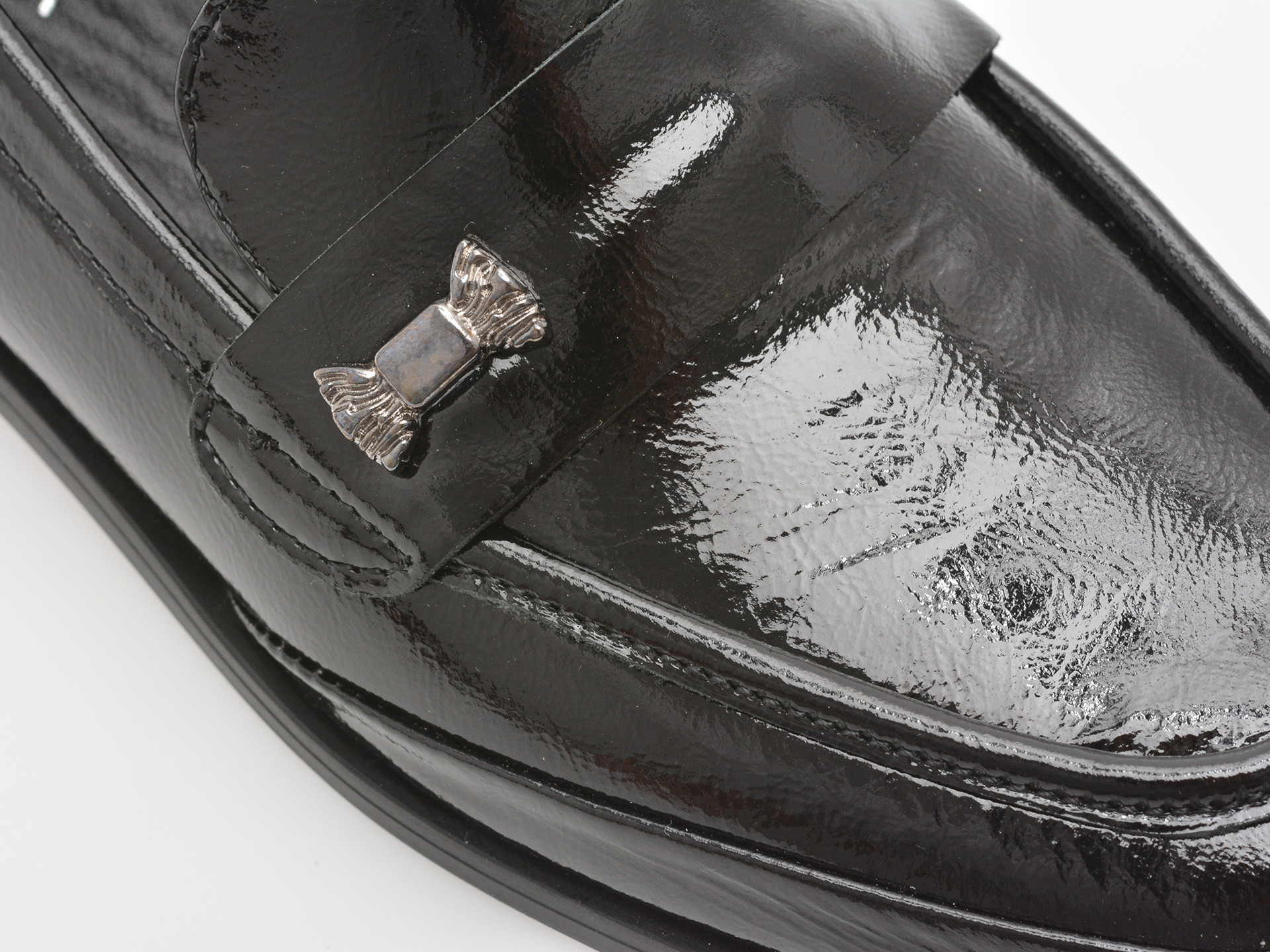 Mocasini EPICA negri, 42480, din piele naturala lacuita