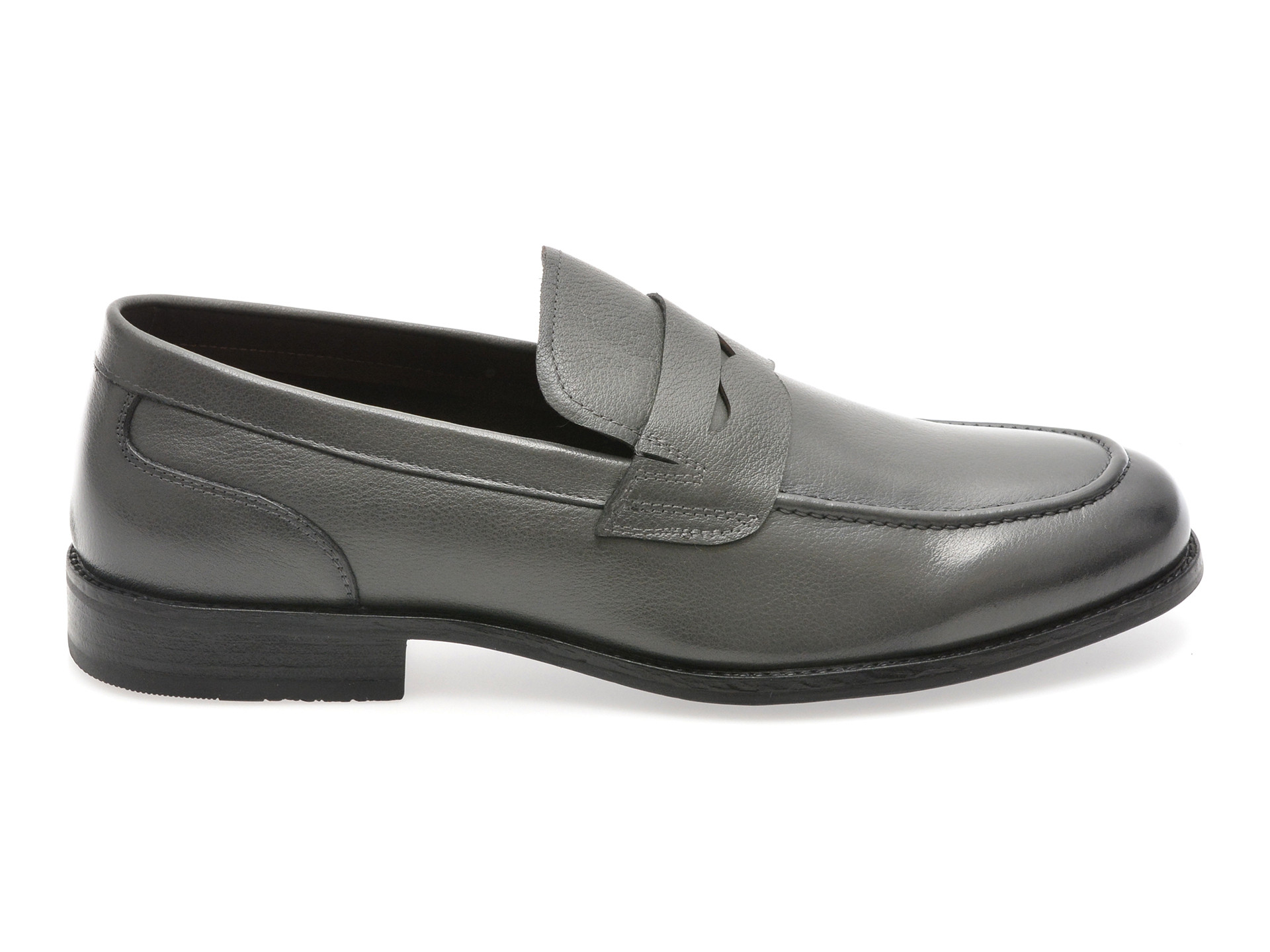 Mocasini eleganti EPICA gri, K57, din piele naturala