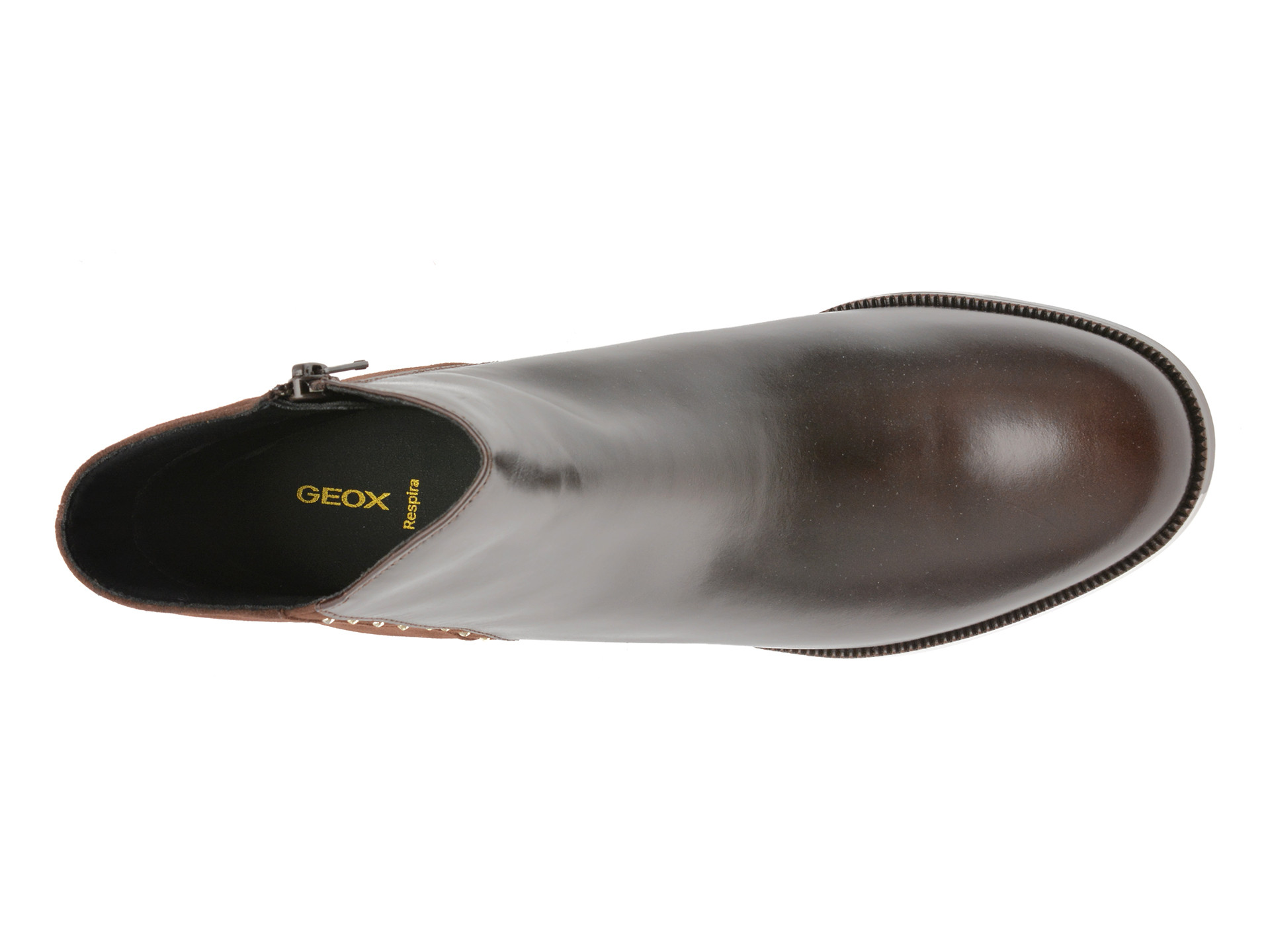 Ghete GEOX maro, D565EE, din piele naturala