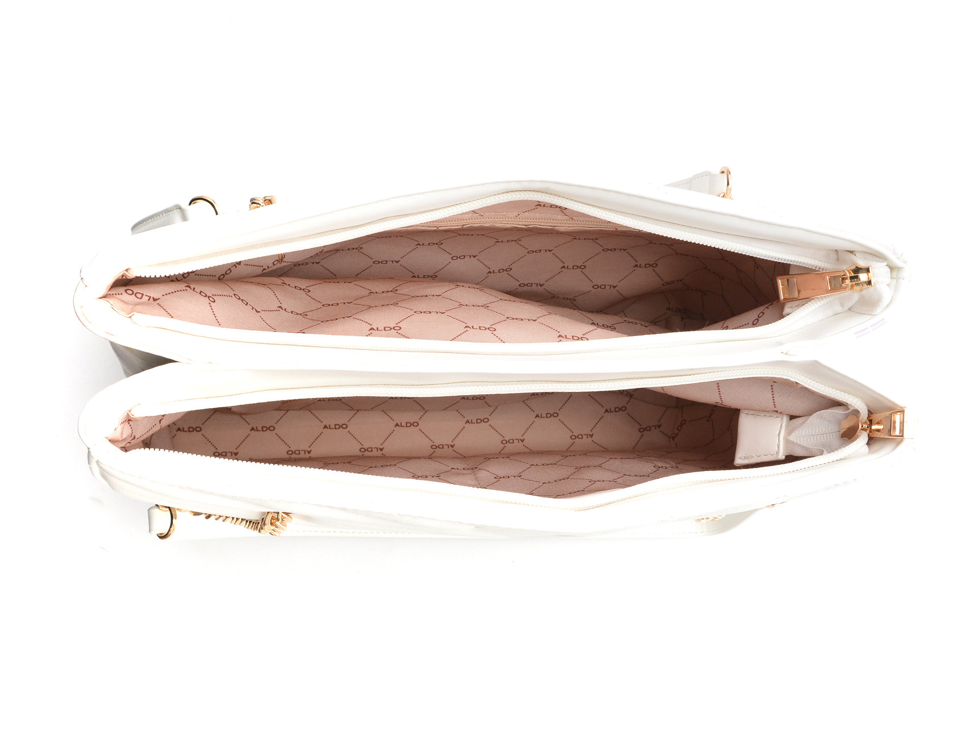 Geanta ALDO alba, CALABEREL 100, din piele ecologica