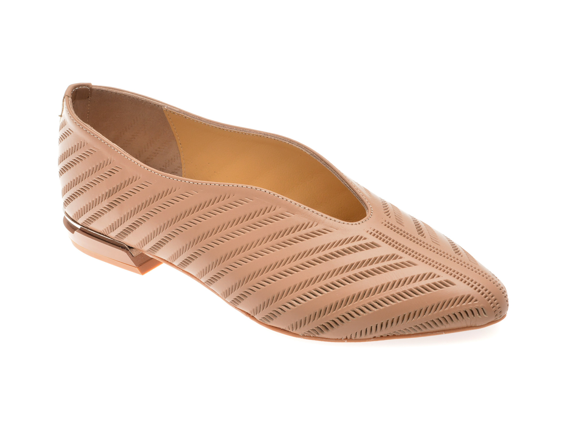 Pantofi IMAGE bej, 167119, din piele naturala