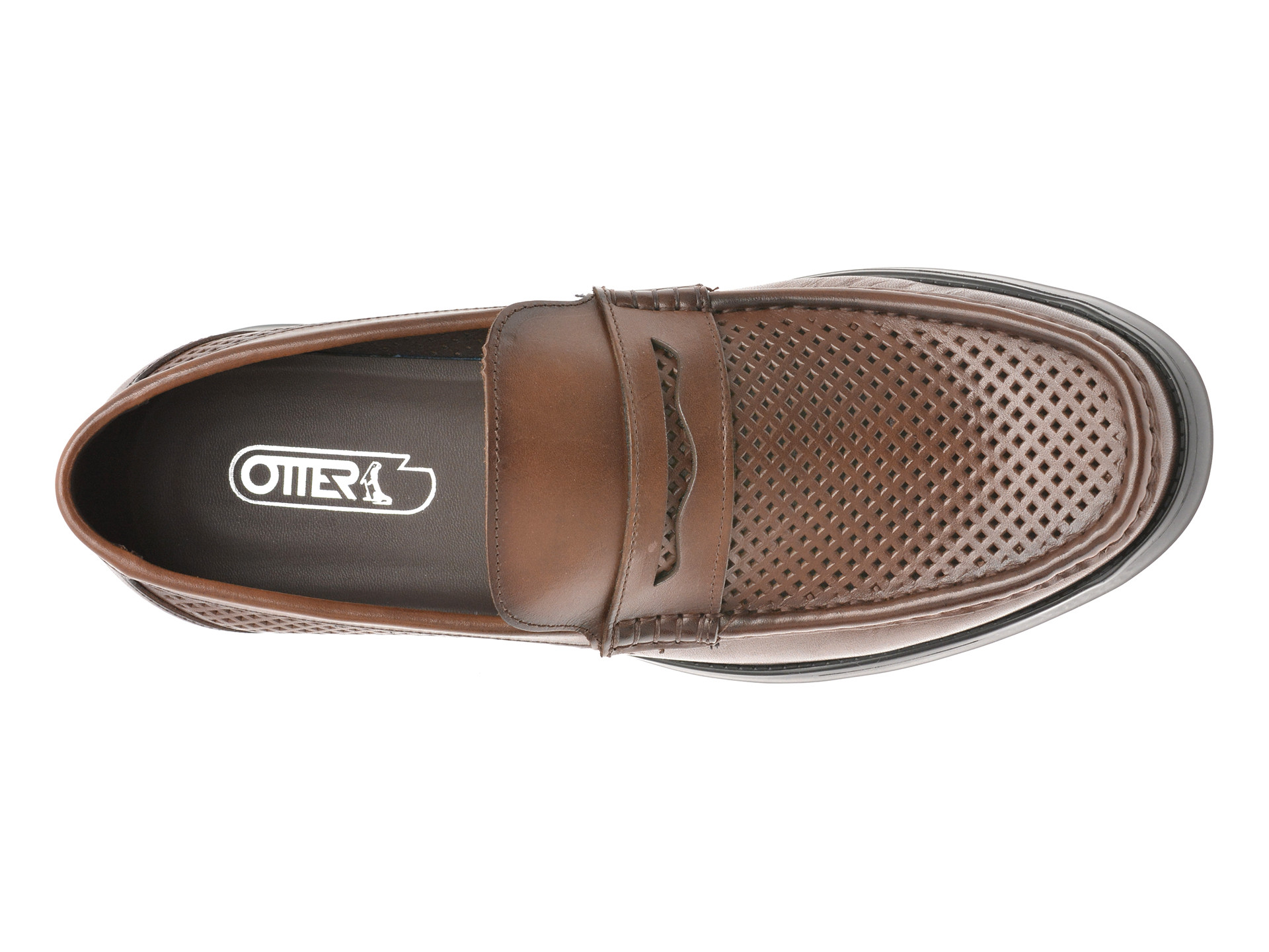 Mocasini OTTER maro, 1252, din piele naturala