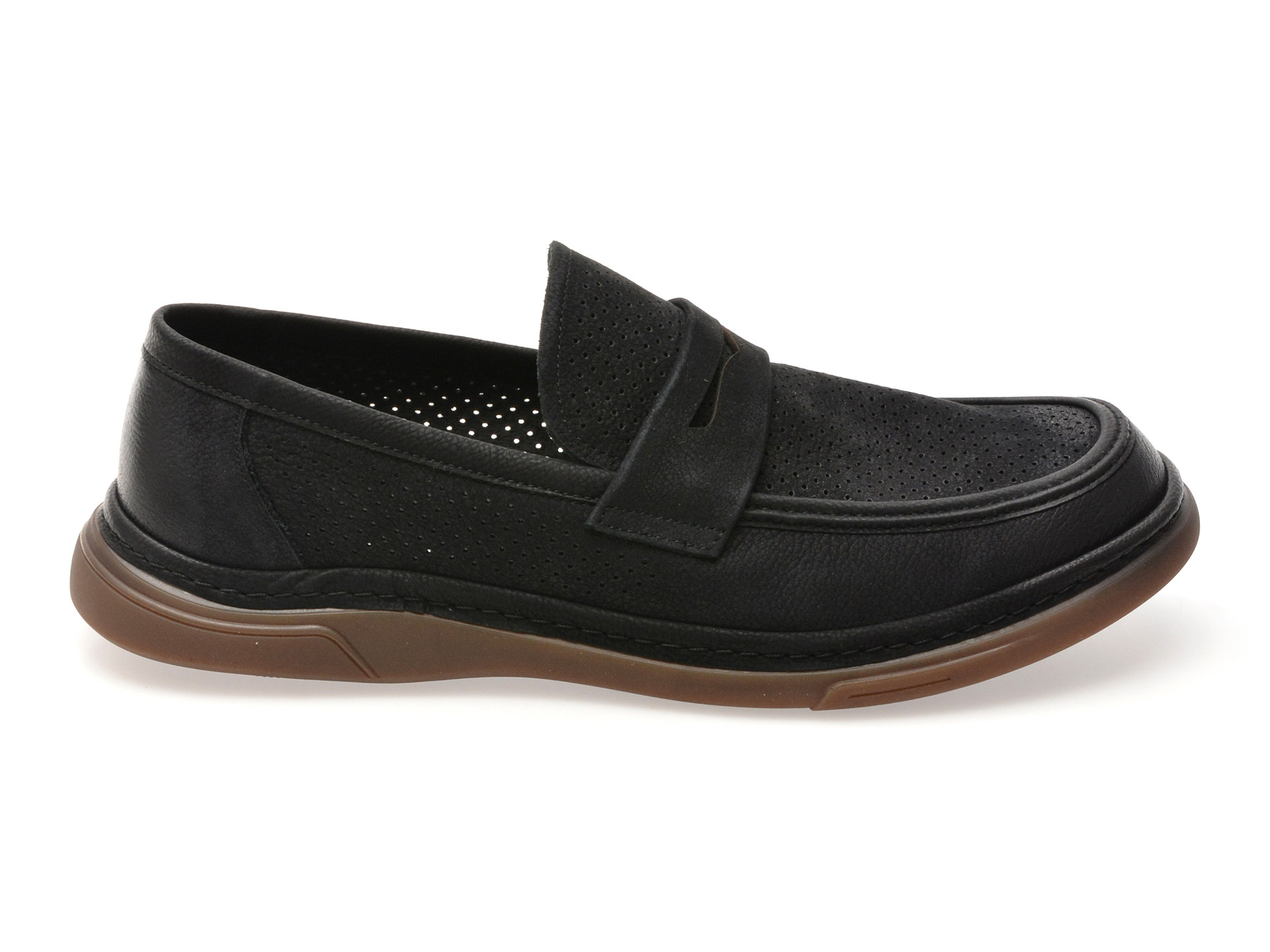 Mocasini EPICA bleumarin, N03073, din piele intoarsa