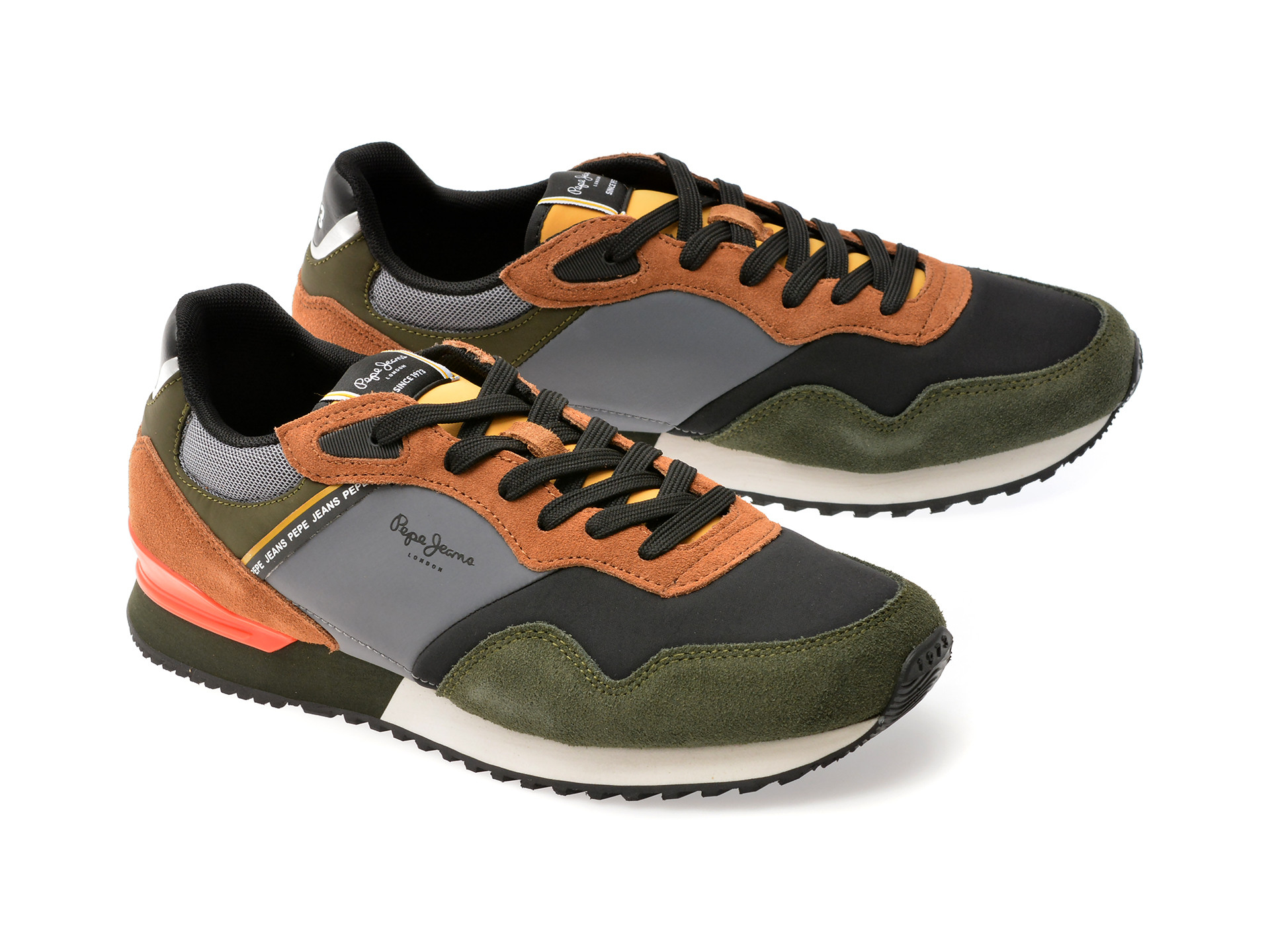 Pantofi sport PEPE JEANS kaki, MS40012, din material textil