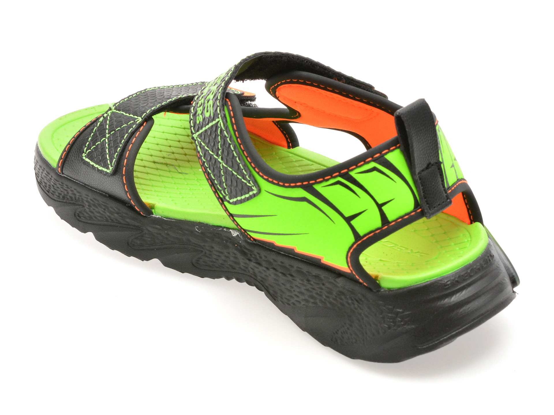 Sandale SKECHERS negre, CREATURE-SPLASH, din piele ecologica