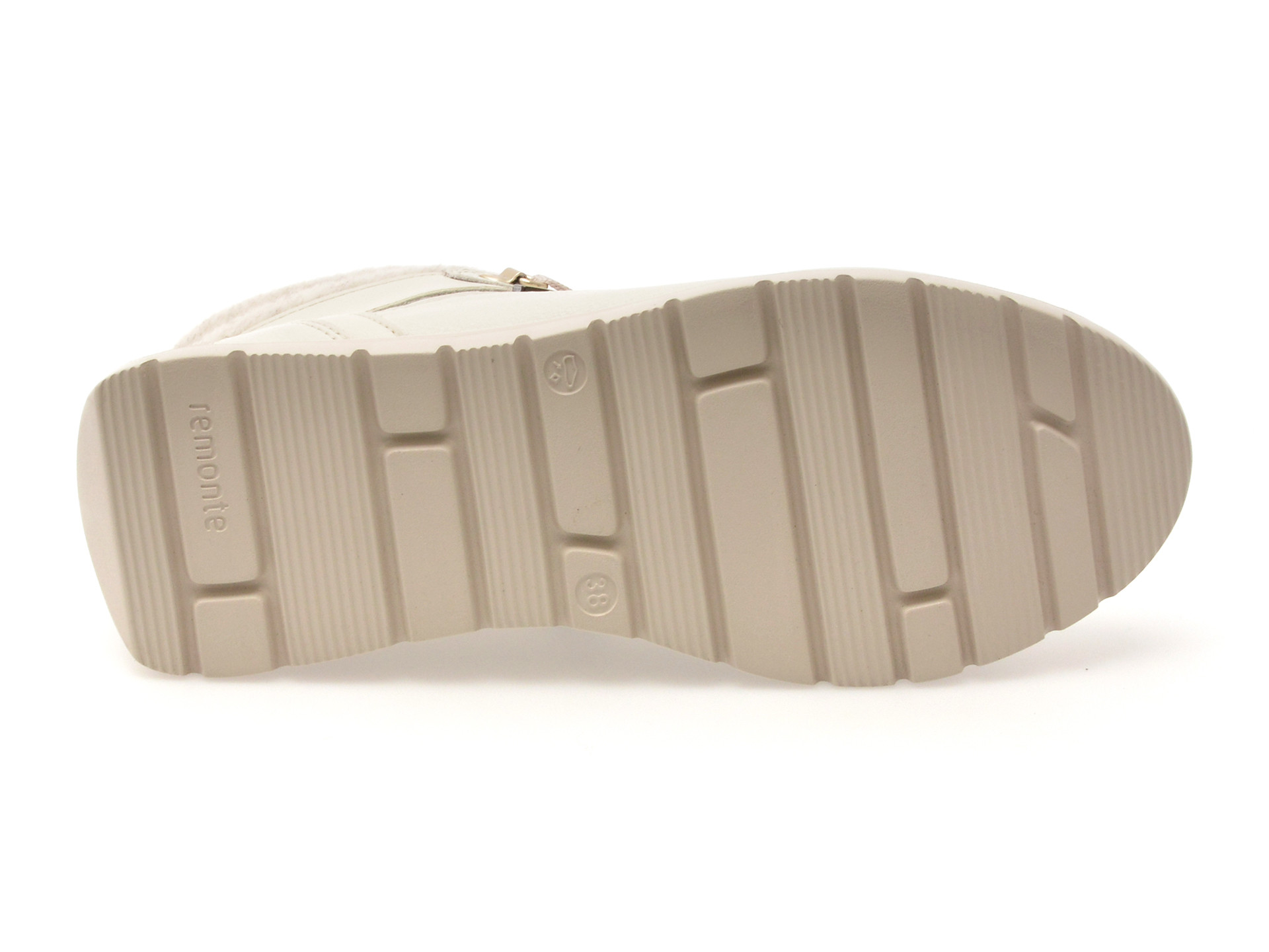 Ghete REMONTE albe, D2V71, din material textil