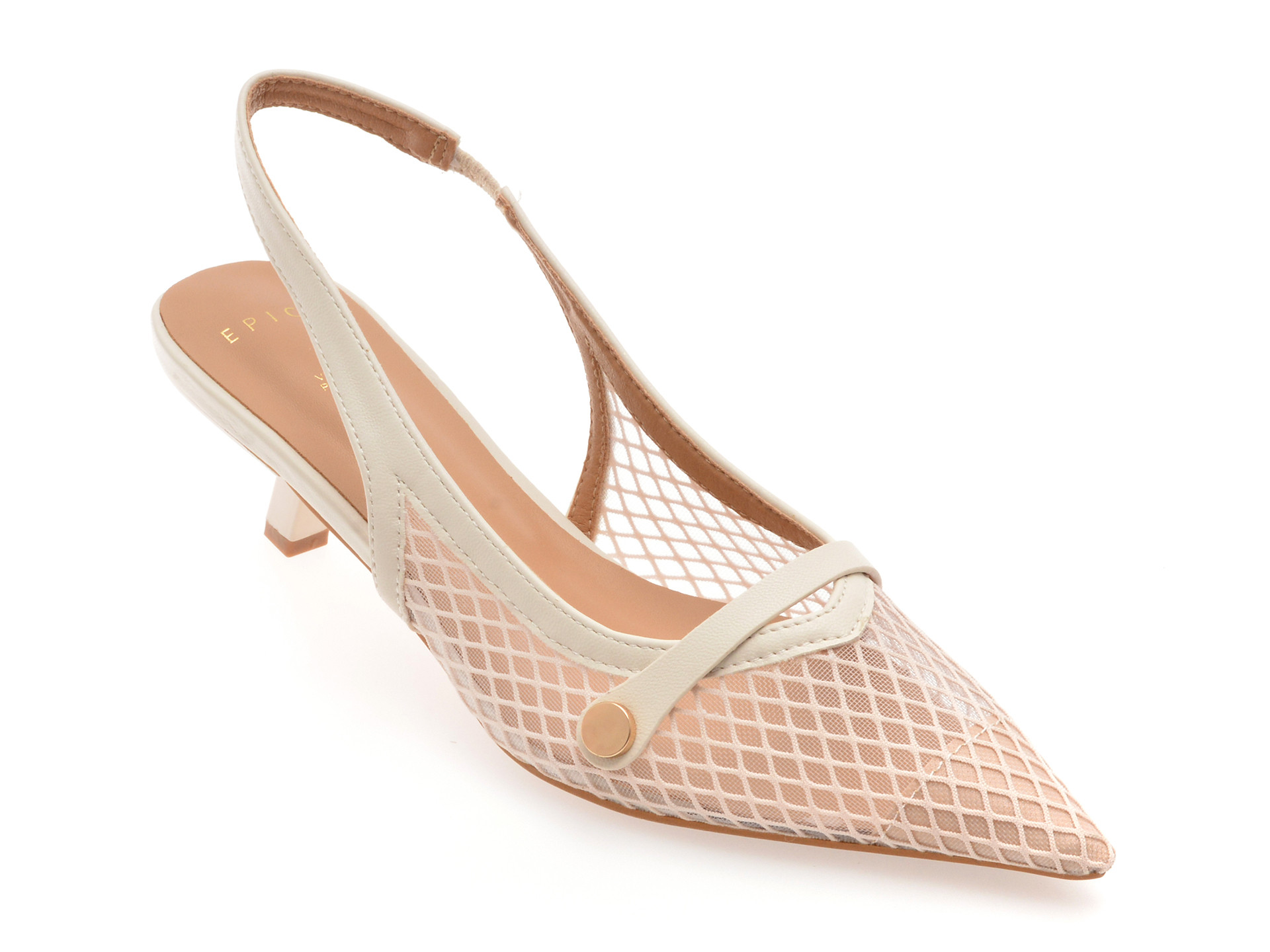 Pantofi eleganti EPICA albi, 82979, din material textil