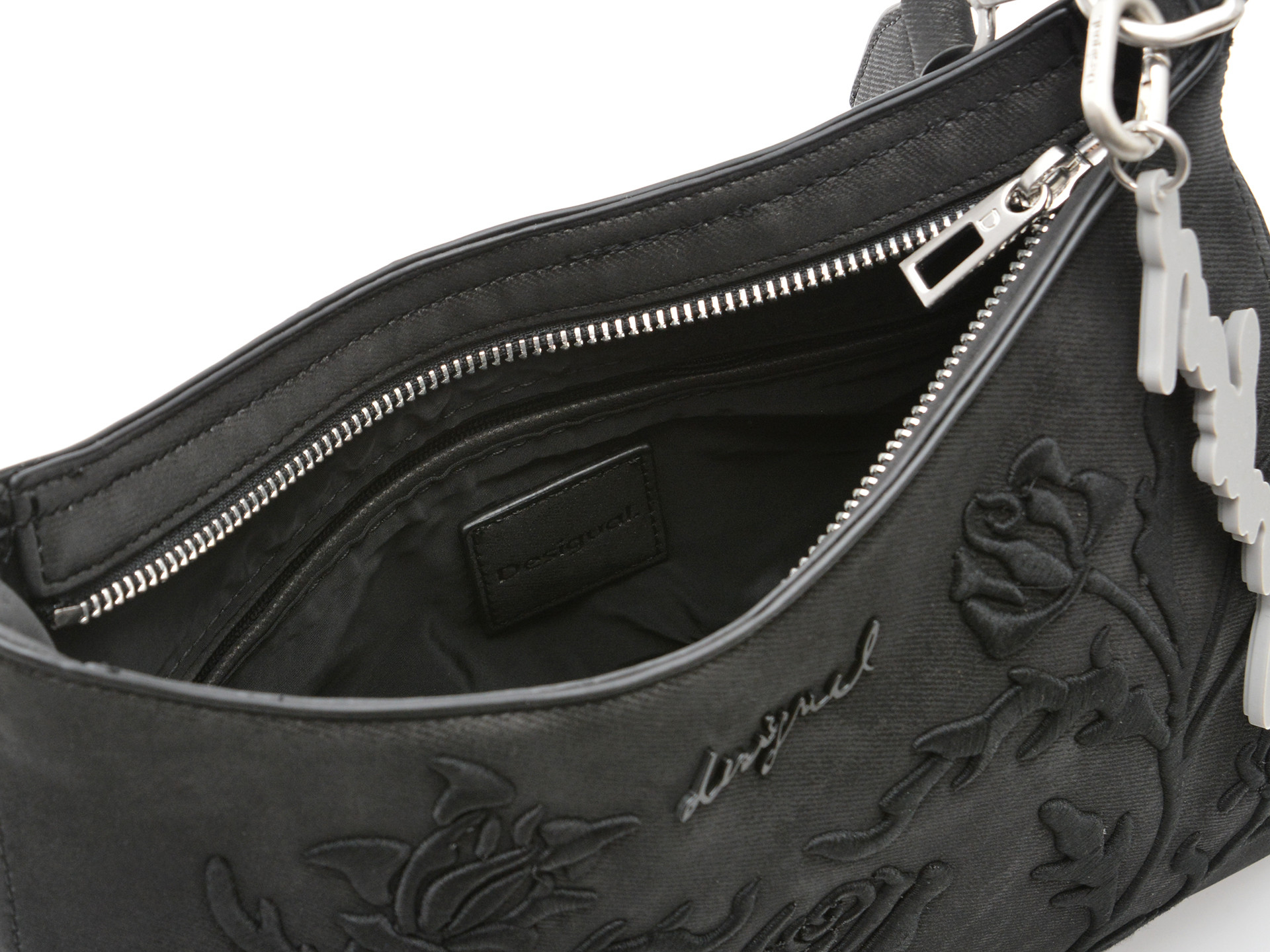 Geanta DESIGUAL neagra, WAXP40, din piele ecologica