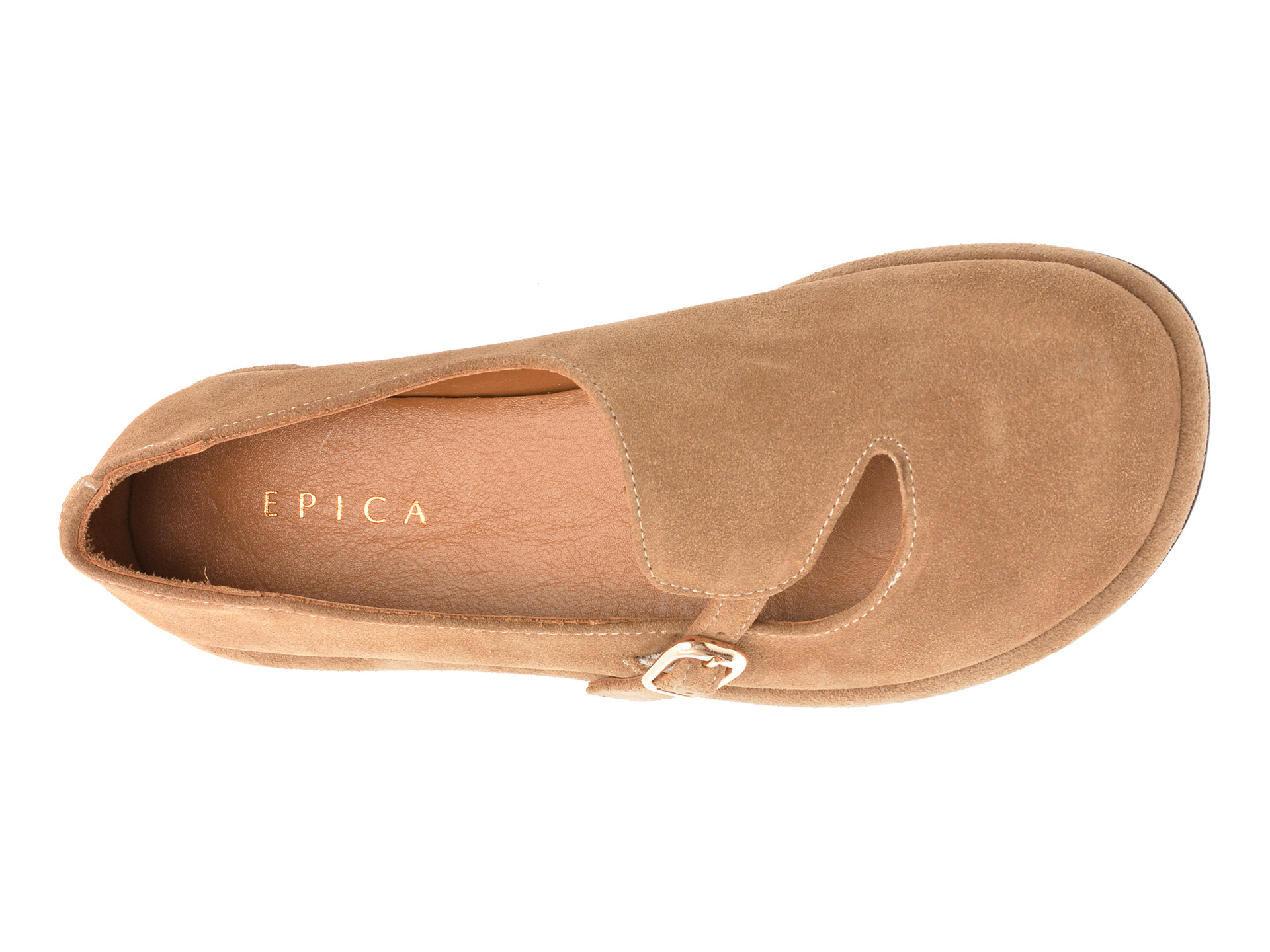 Pantofi EPICA maro, 1614033, din piele intoarsa