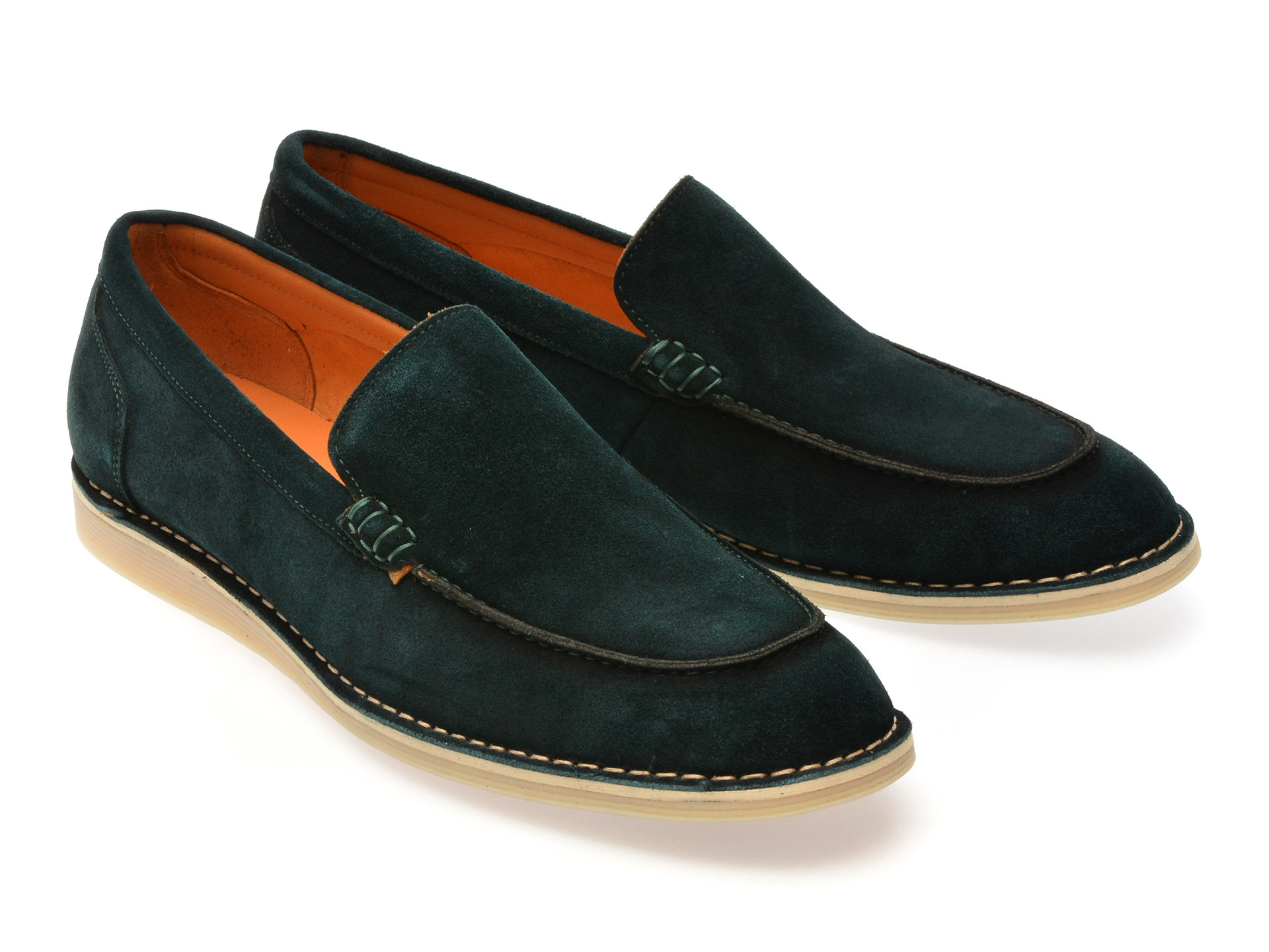 Mocasini EPICA verzi, B463G48, din piele intoarsa