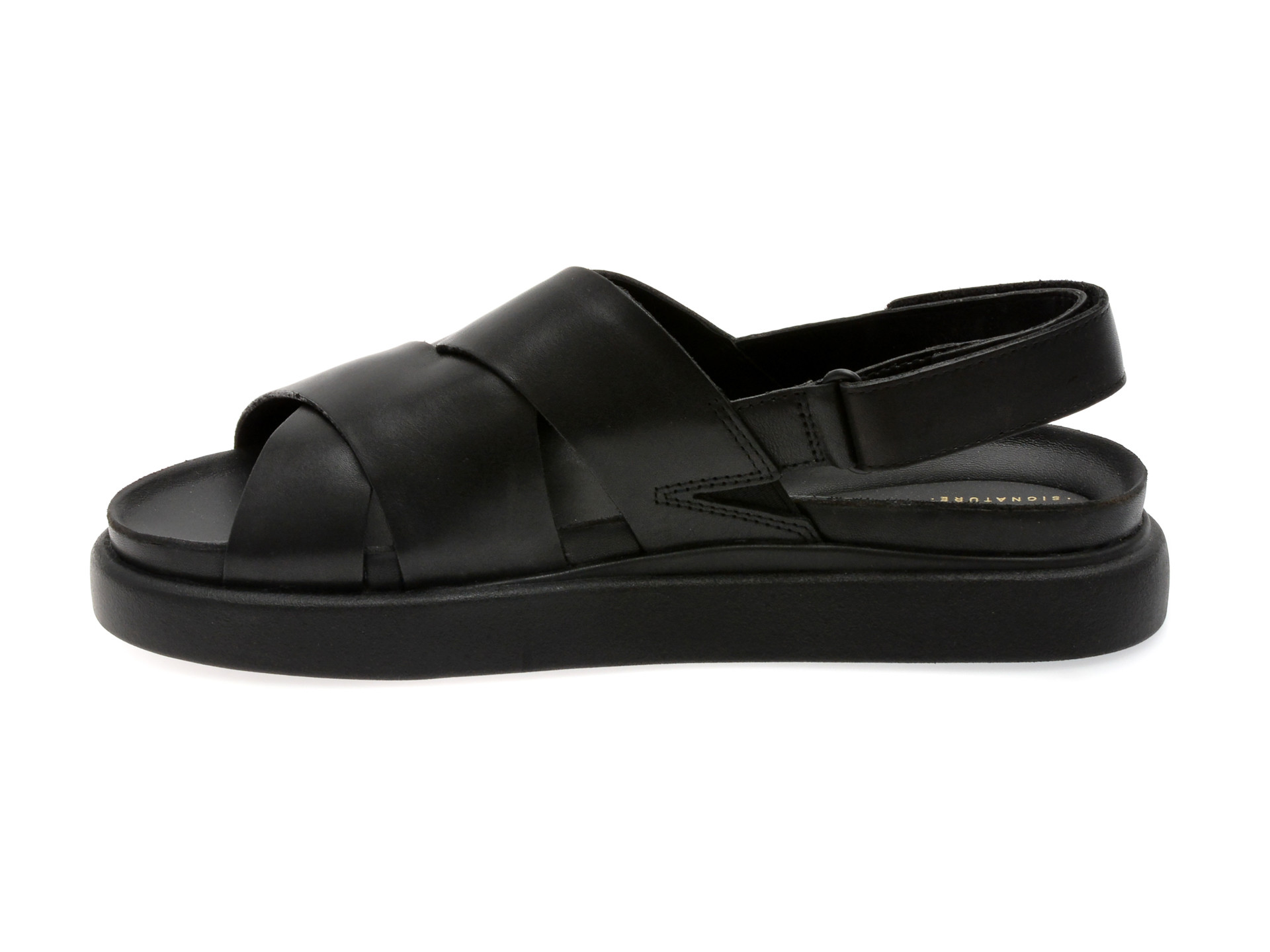 Sandale CLARKS negre, ARISTELLA SUN, din piele naturala
