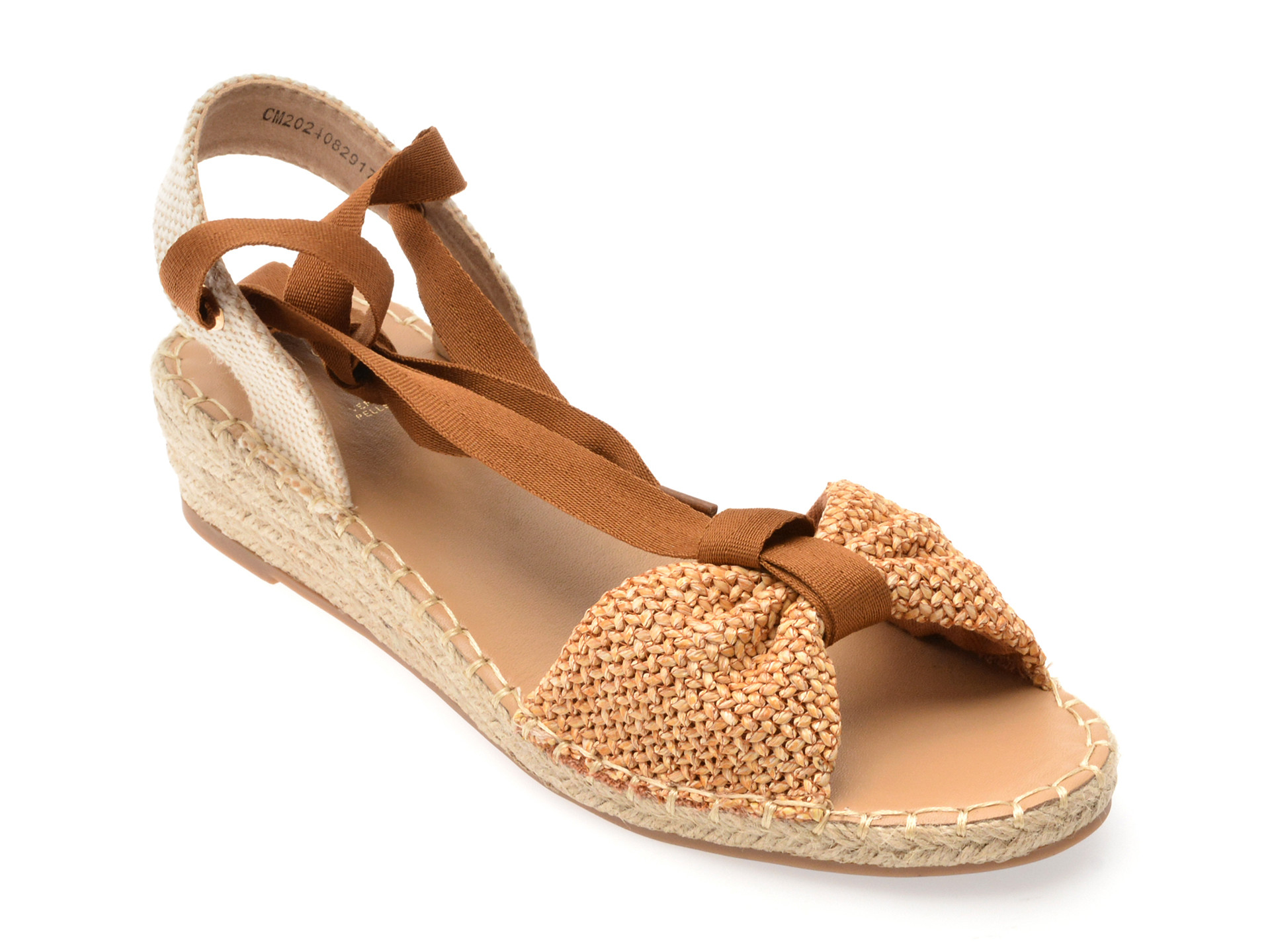 Sandale EPICA maro, 82917, din material textil