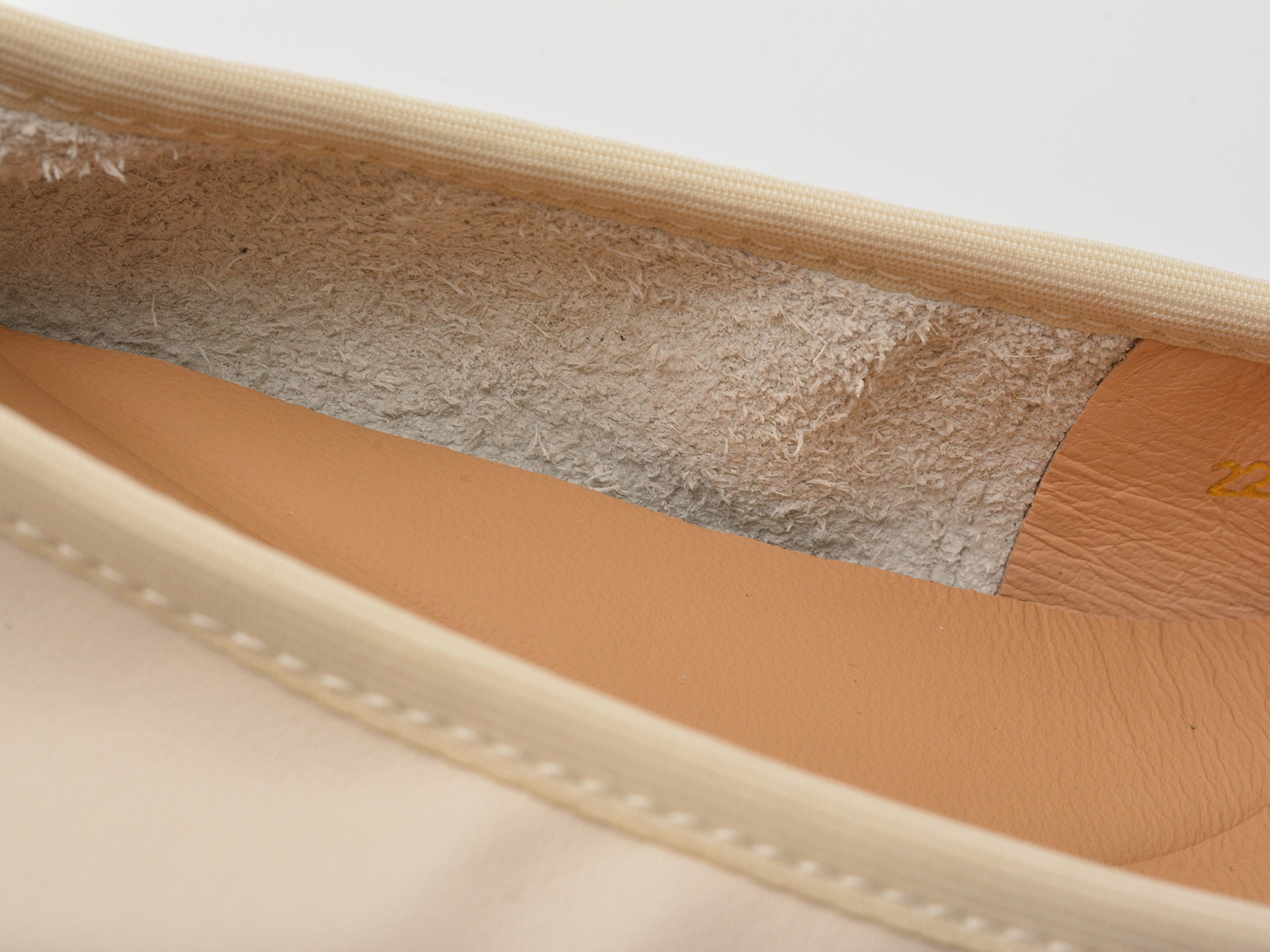 Balerini EPICA albi, 22838, din piele naturala