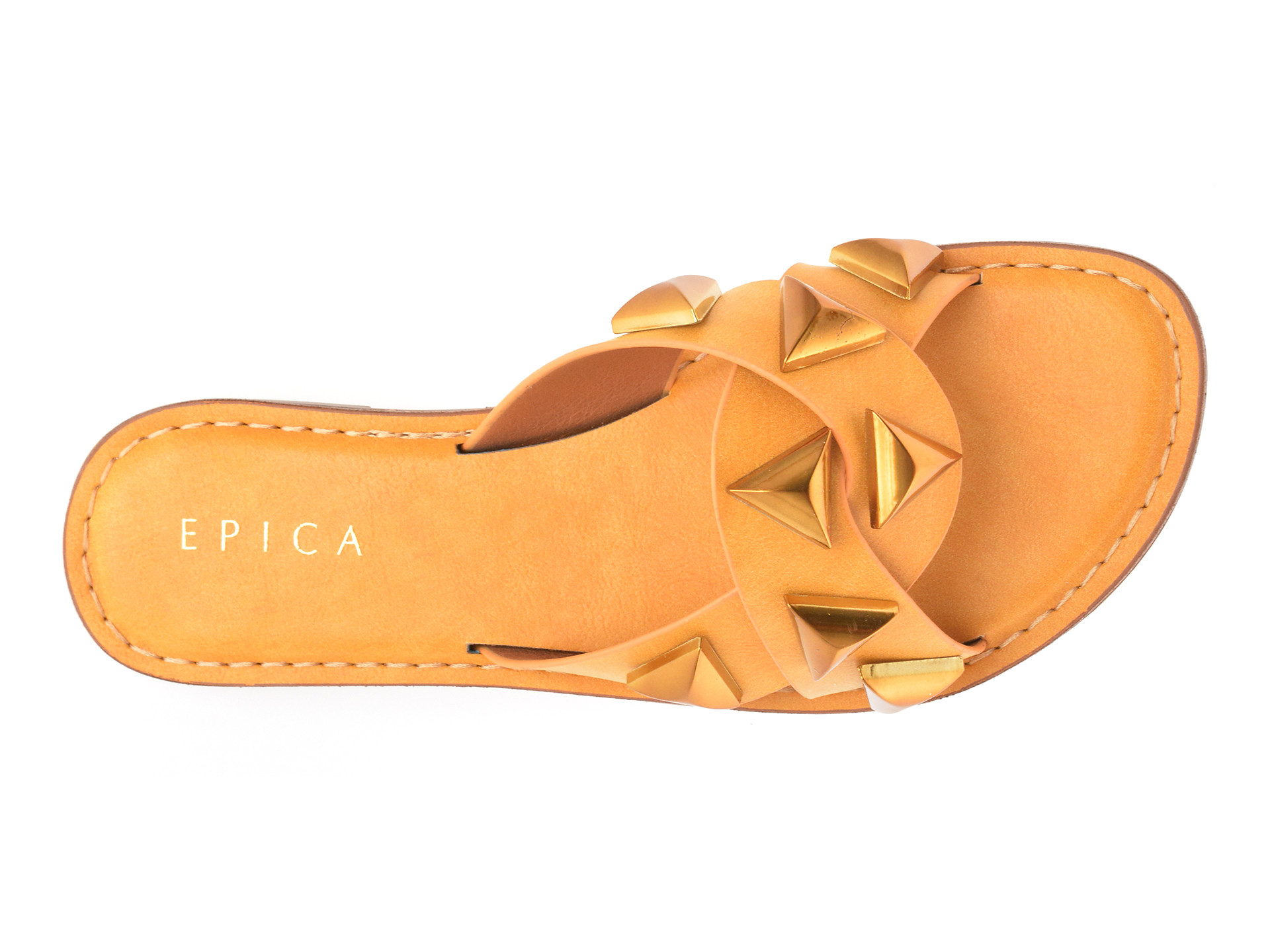 Papuci EPICA galbeni, 82922, din piele ecologica