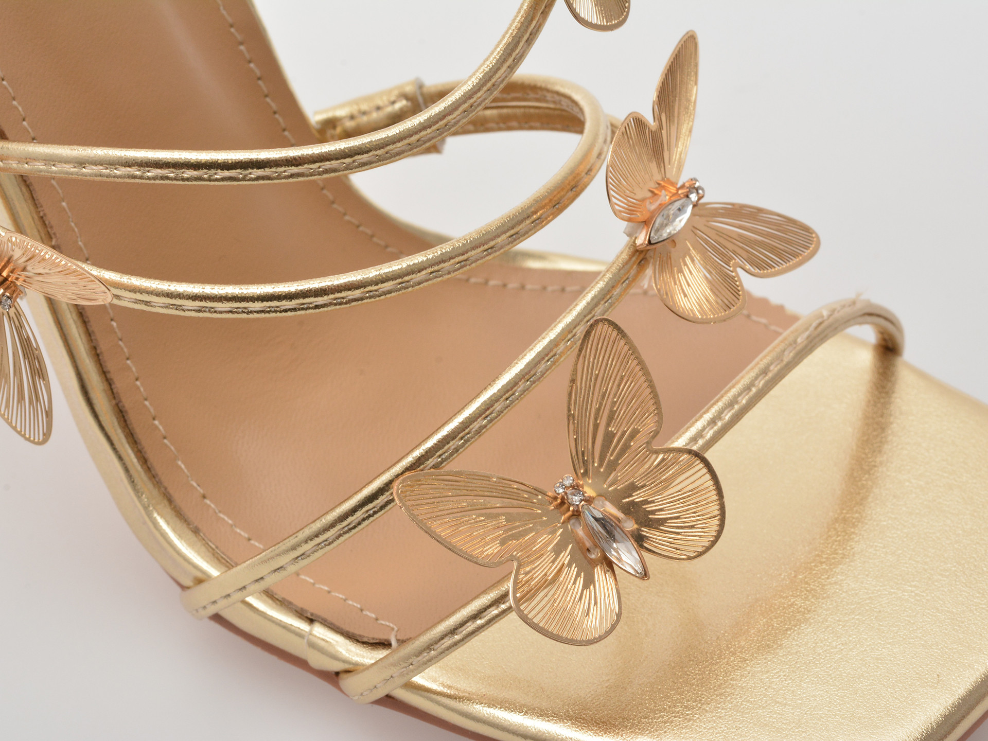 Sandale elegante EPICA aurii, 82964, din piele ecologica