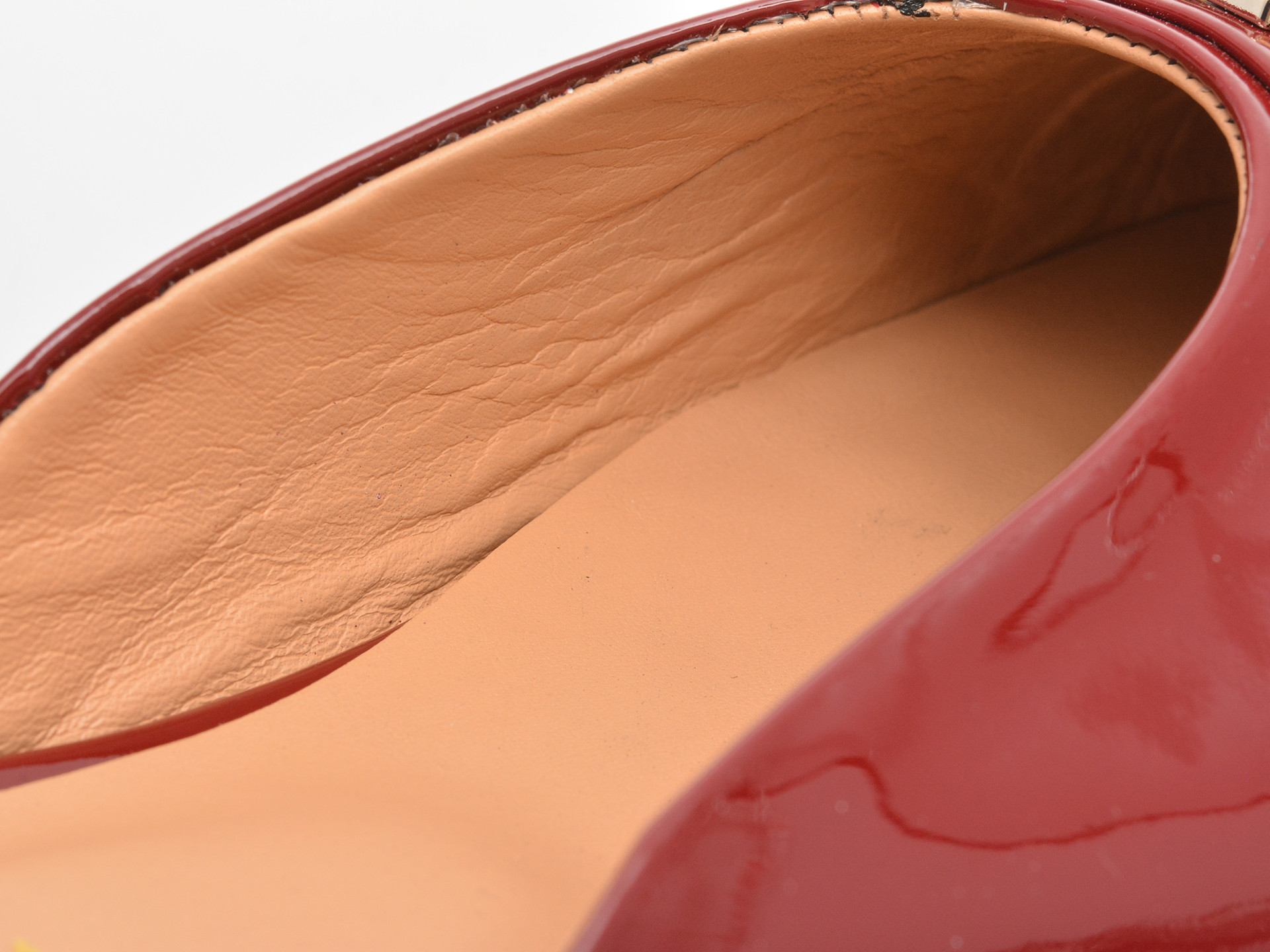 Papuci EPICA rosii, 6296012, din piele naturala lacuita