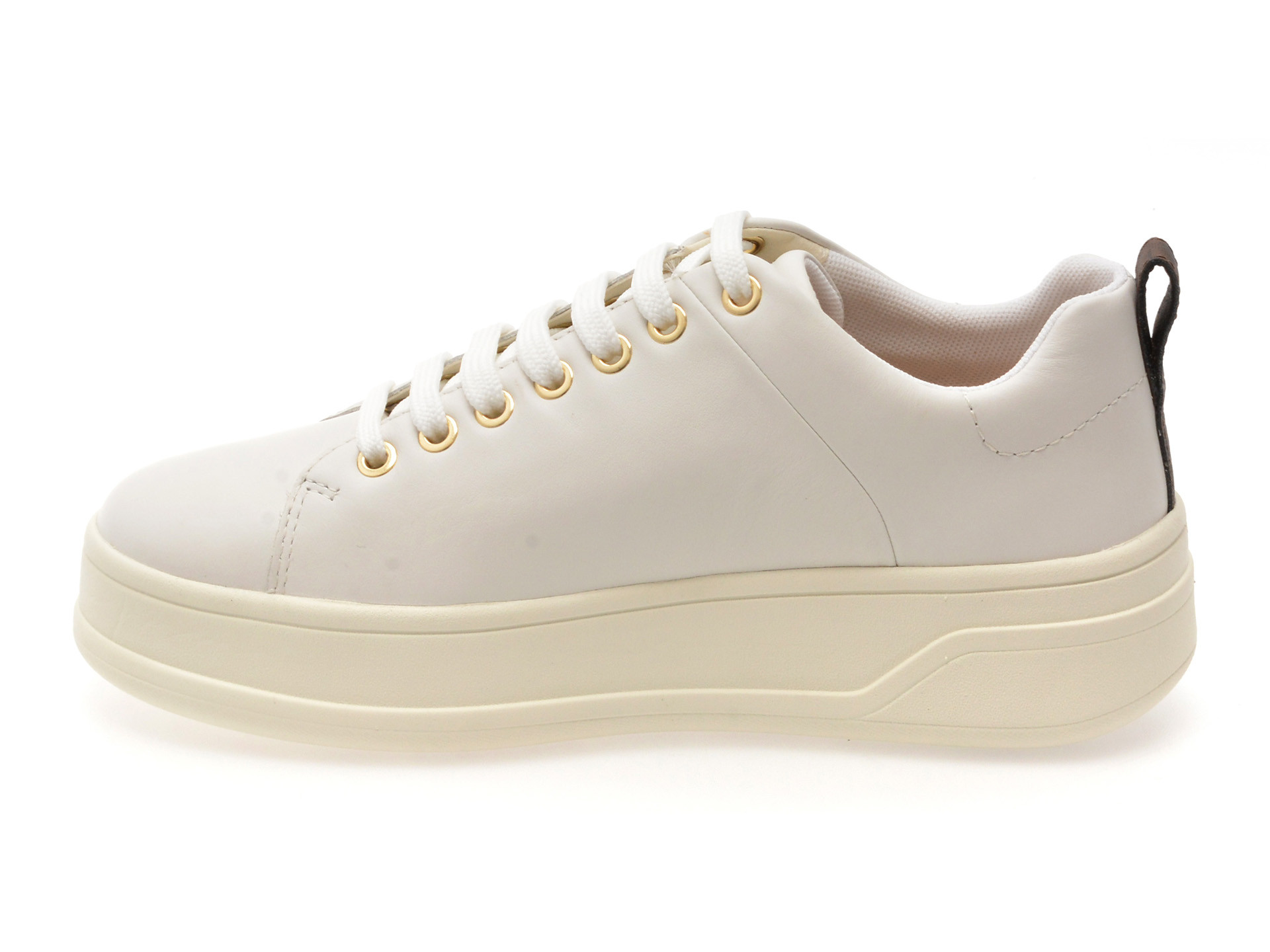 Pantofi sport GEOX albi, D46WVA, din piele naturala