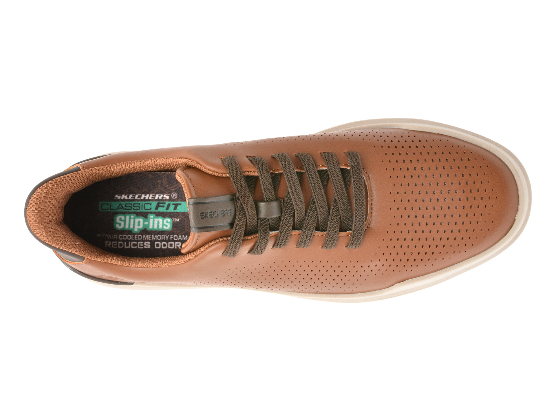 Pantofi sport SKECHERS maro, OWEN, din piele ecologica