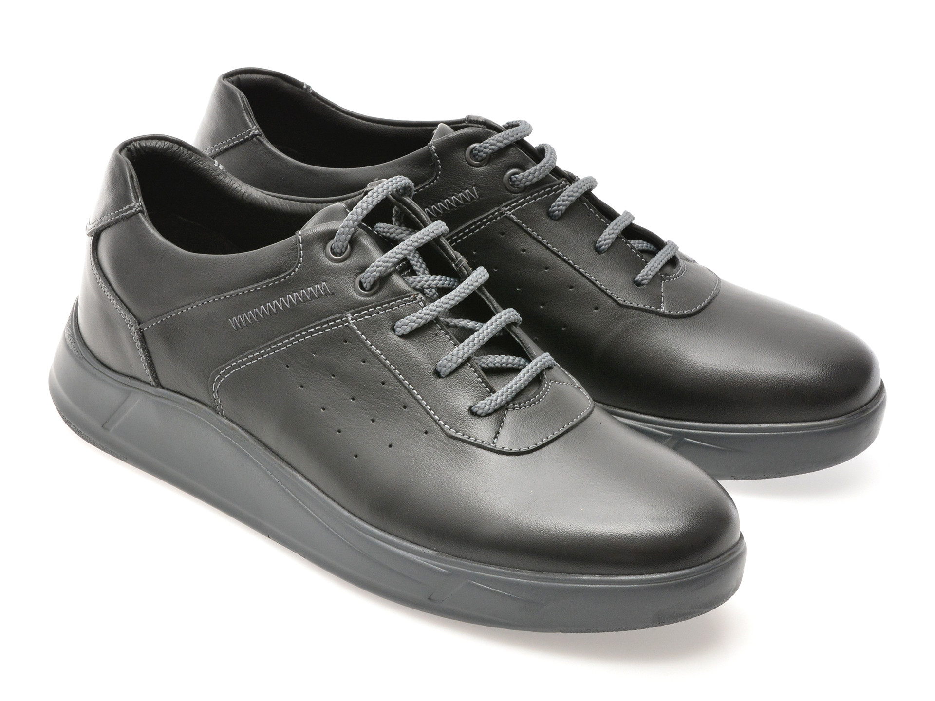 Pantofi OTTER negri, 2055273, din piele naturala