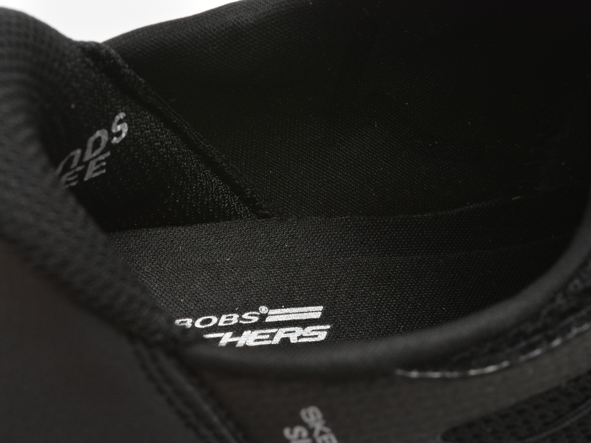Pantofi sport SKECHERS negri, BOBS GEO LITE, din material textil