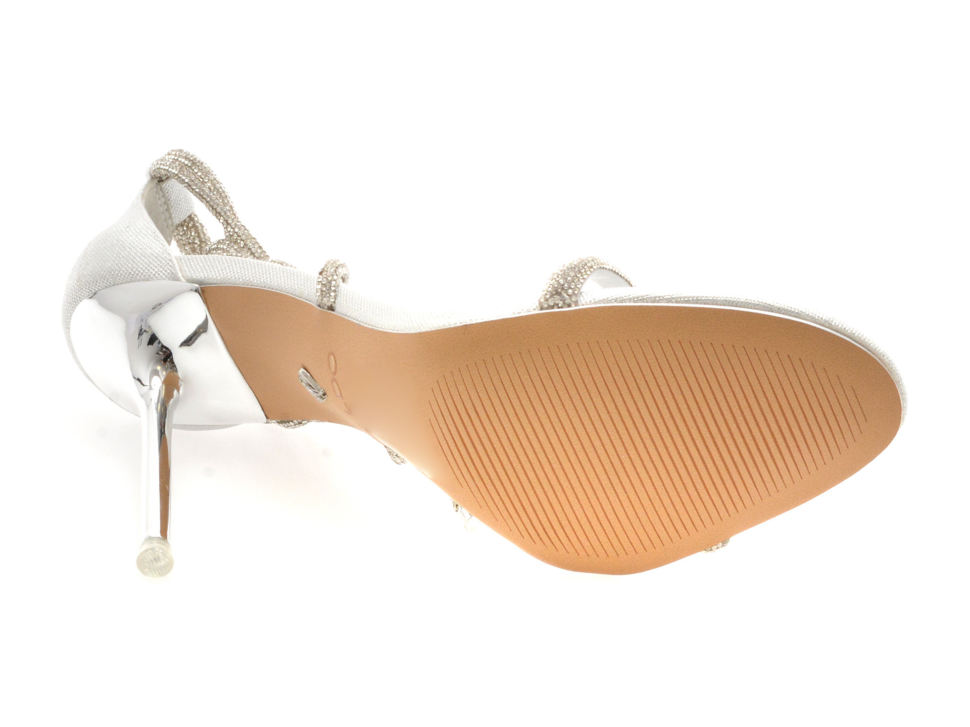 Sandale elegante ALDO argintii, CALADONIA 040, din piele ecologica