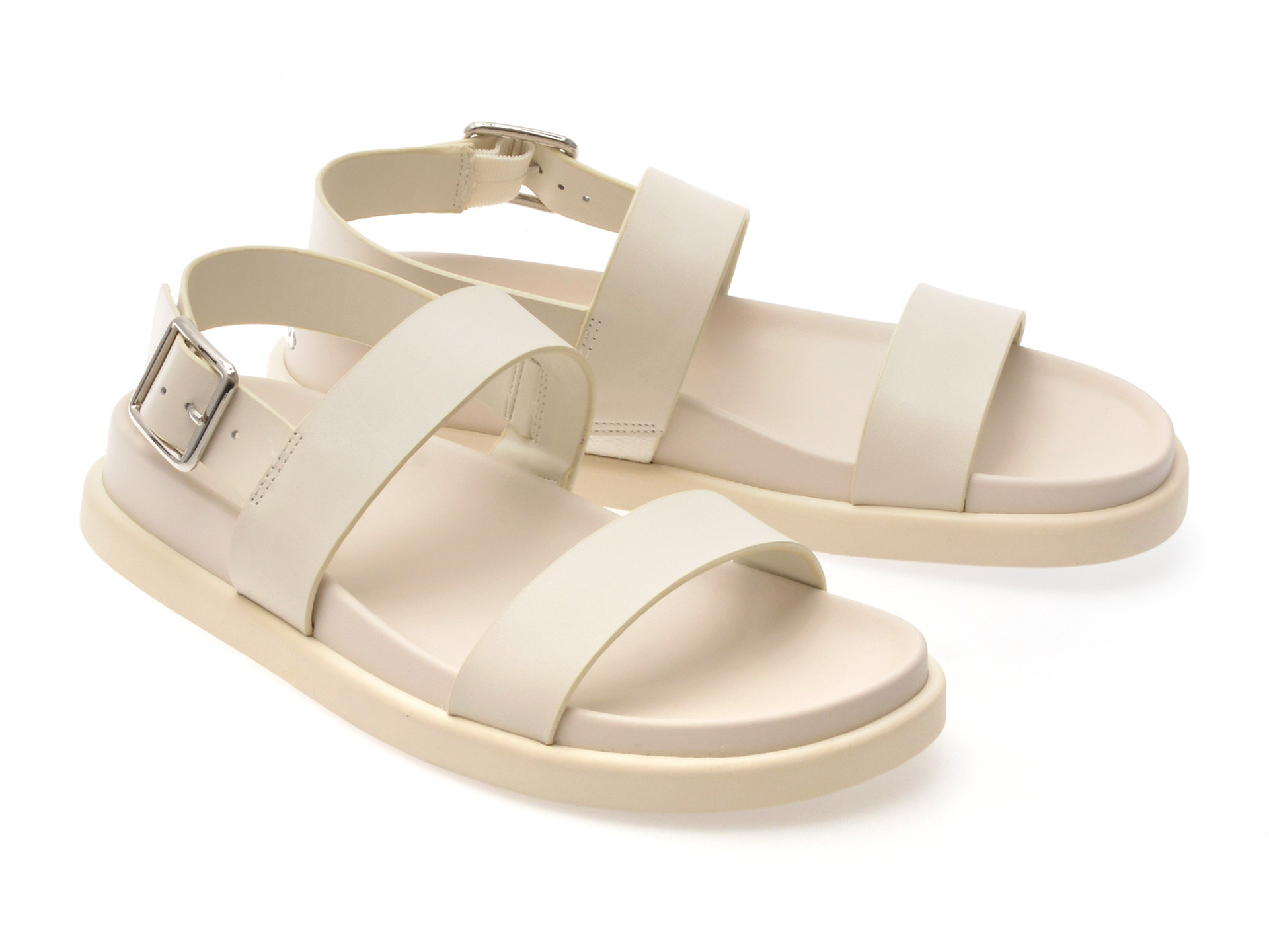 Sandale ALDO albe, LAROISEAN 121, din piele naturala