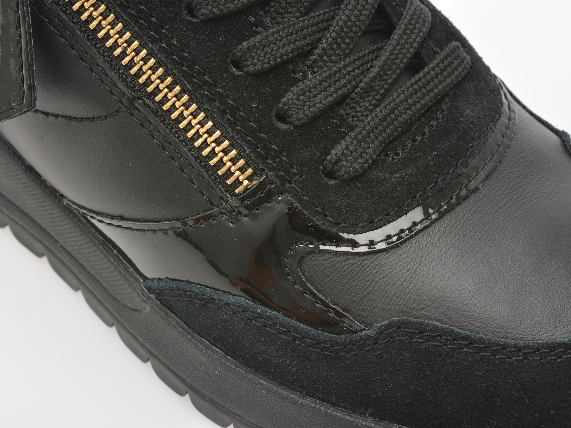 Pantofi sport GEOX negri, D4600A, din piele naturala