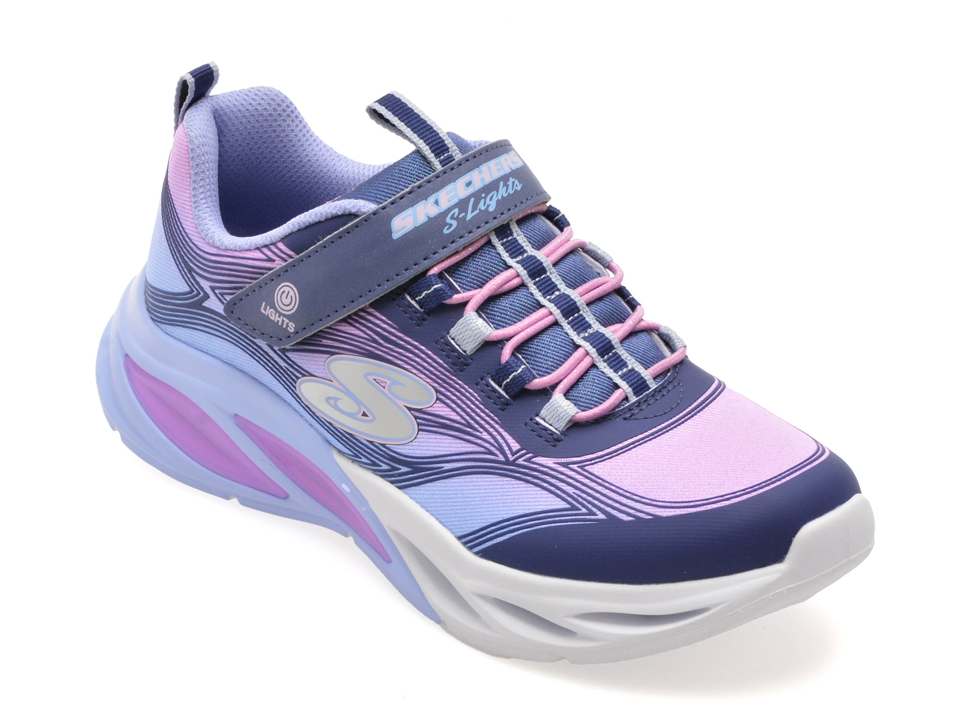 Pantofi sport SKECHERS bleumarin, COSMIC GLOW, din material textil