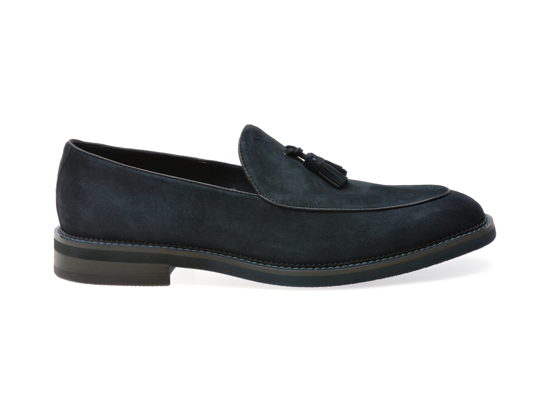 Mocasini eleganti ALDO bleumarin, PORTOS 410, din piele intoarsa